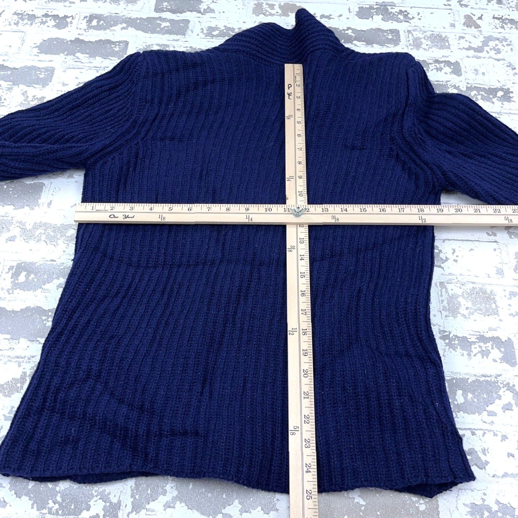 Vintage VINTAGE Susan Bristol Chunky Wool Cardigan Women Small Blue V-Neck All Seasons 90s Size S / US 4 / IT 40 - 6 Thumbnail