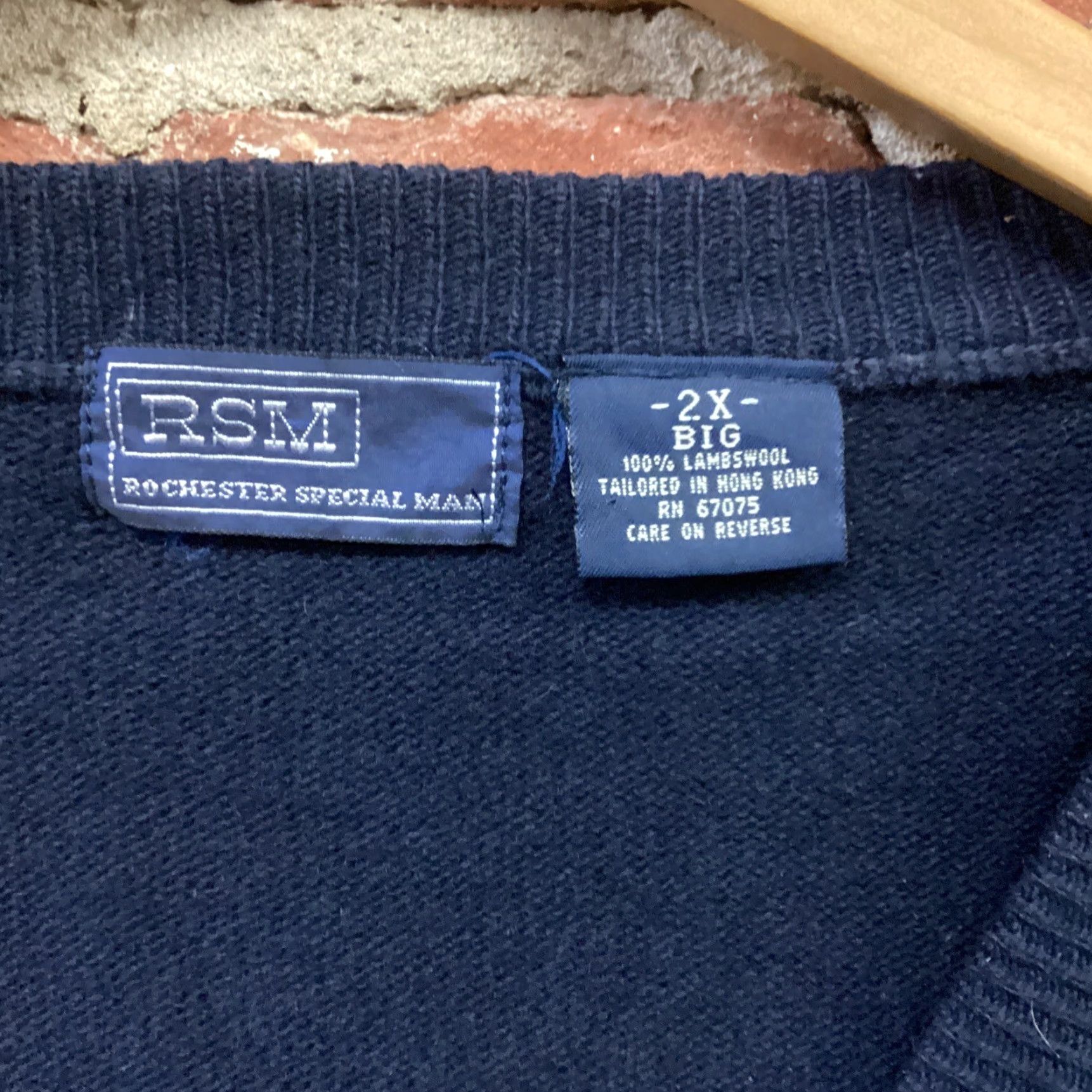 Vintage VEST Rochester Special Man Mens Blue Lambswool Big 2X Size Big Tall = Mens Vest Blue Lambswool 2X Big Rochester Special Man Size US XXL / EU 58 / 5 - 2 Thumbnail