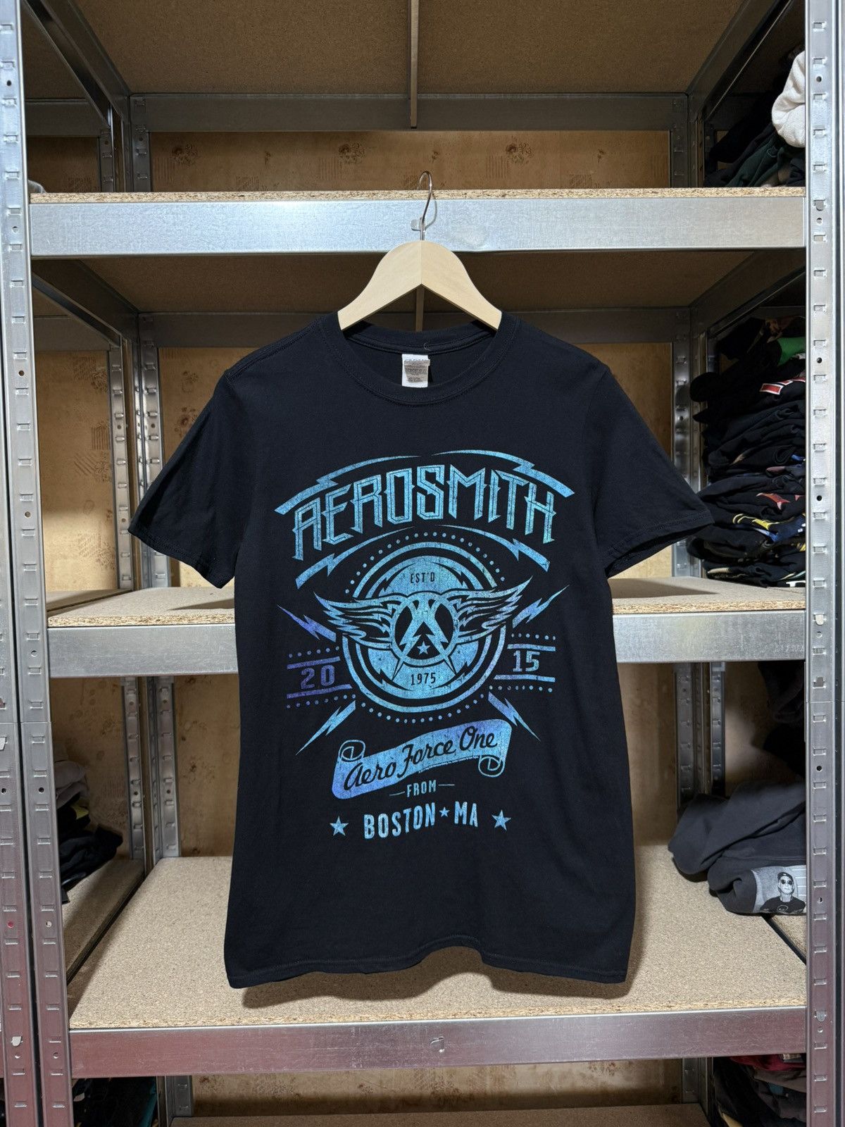 Band Tees × Vintage Vintage 2016 Aerosmith Aero Force One Band Rock Y2K T-Shirt Size US M / EU 48-50 / 2 - 1 Thumbnail