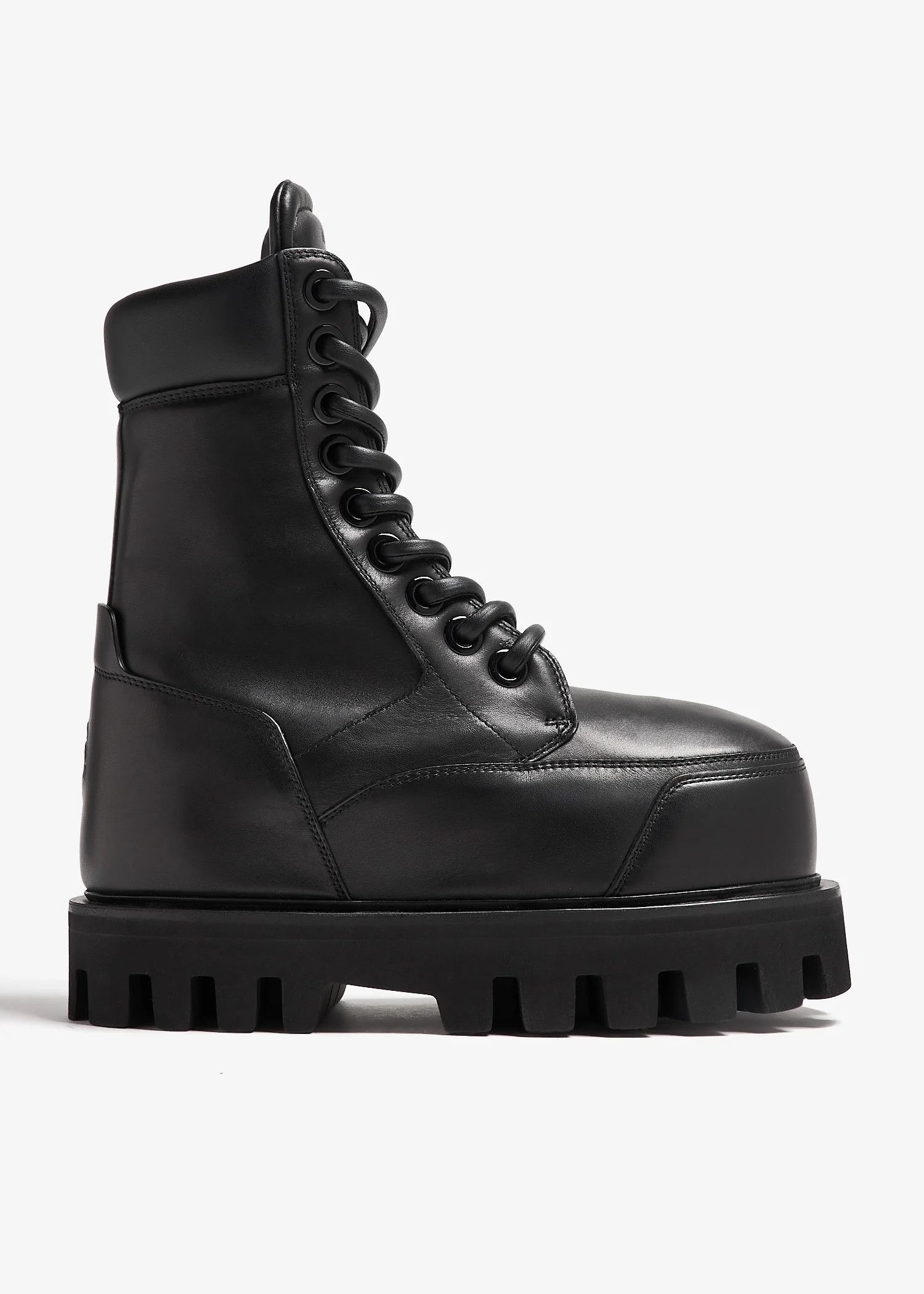 Alexander McQueen o1s22i1n1024 Large Bulky Combat Ankle Boots in Black Size US 8 / IT 38 - 1 Thumbnail