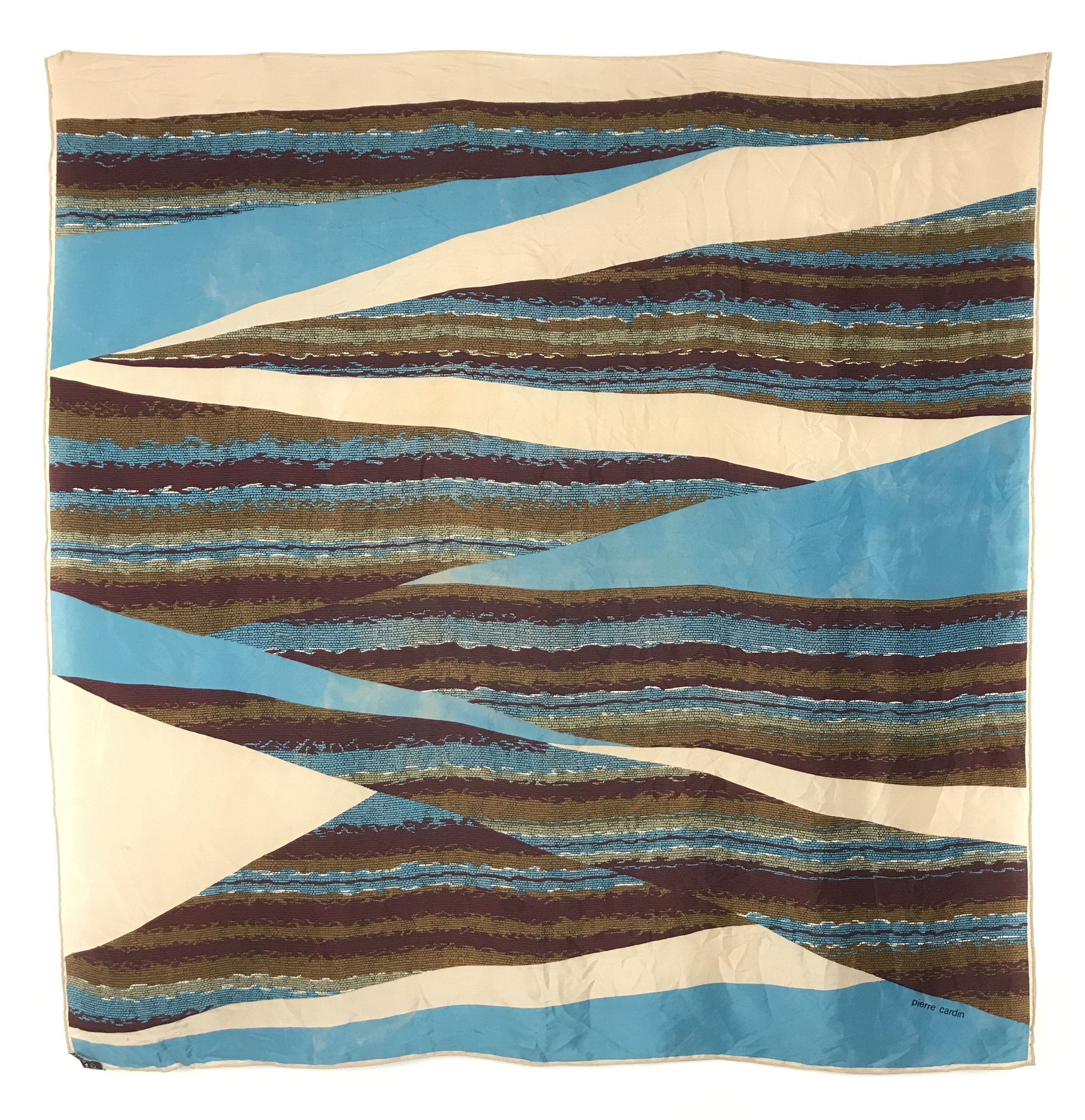 Vintage Pierre Cardin Abstract Silk Scarf