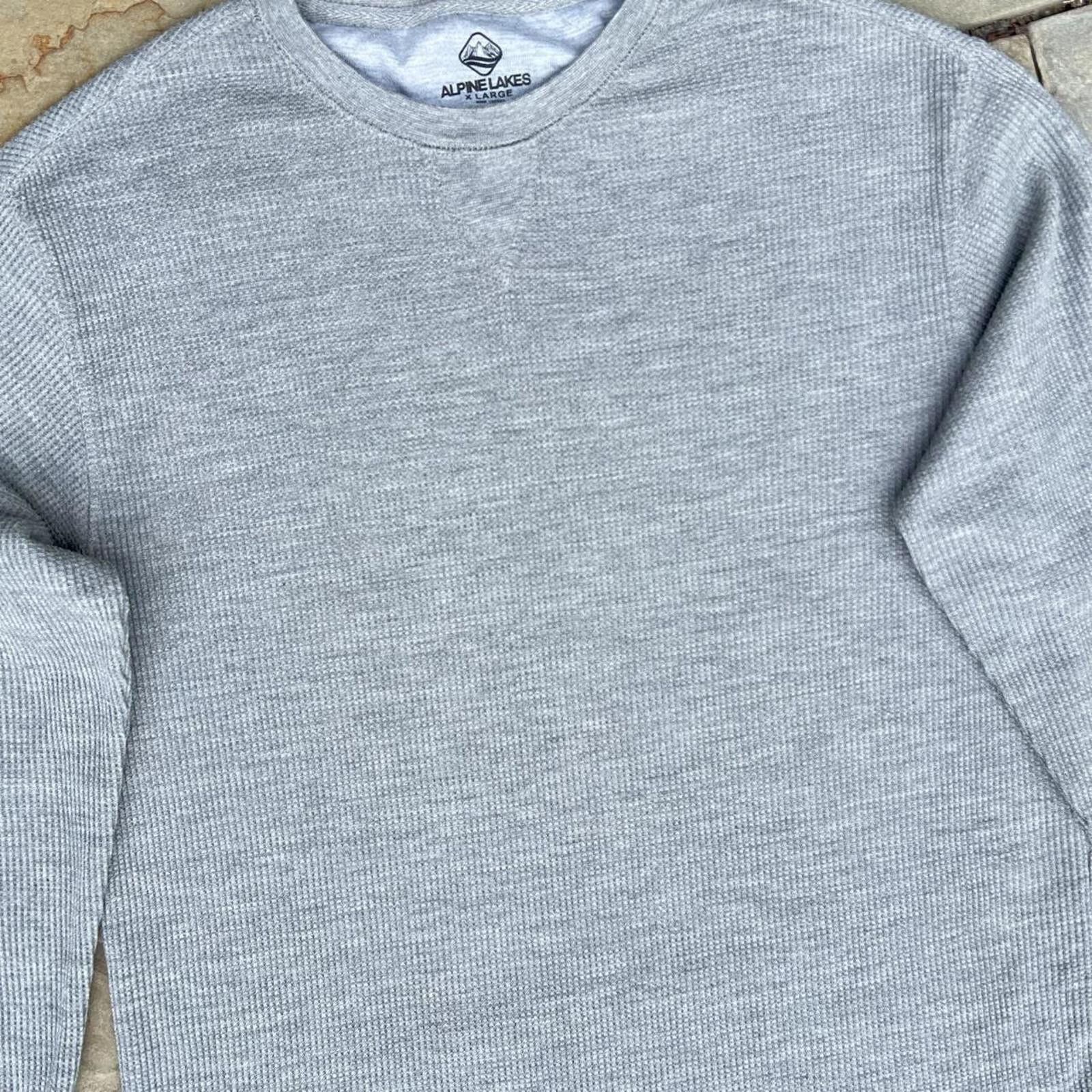 Other Grey Heather Waffle Knit Thermal Size US XL / EU 56 / 4 - 2 Thumbnail