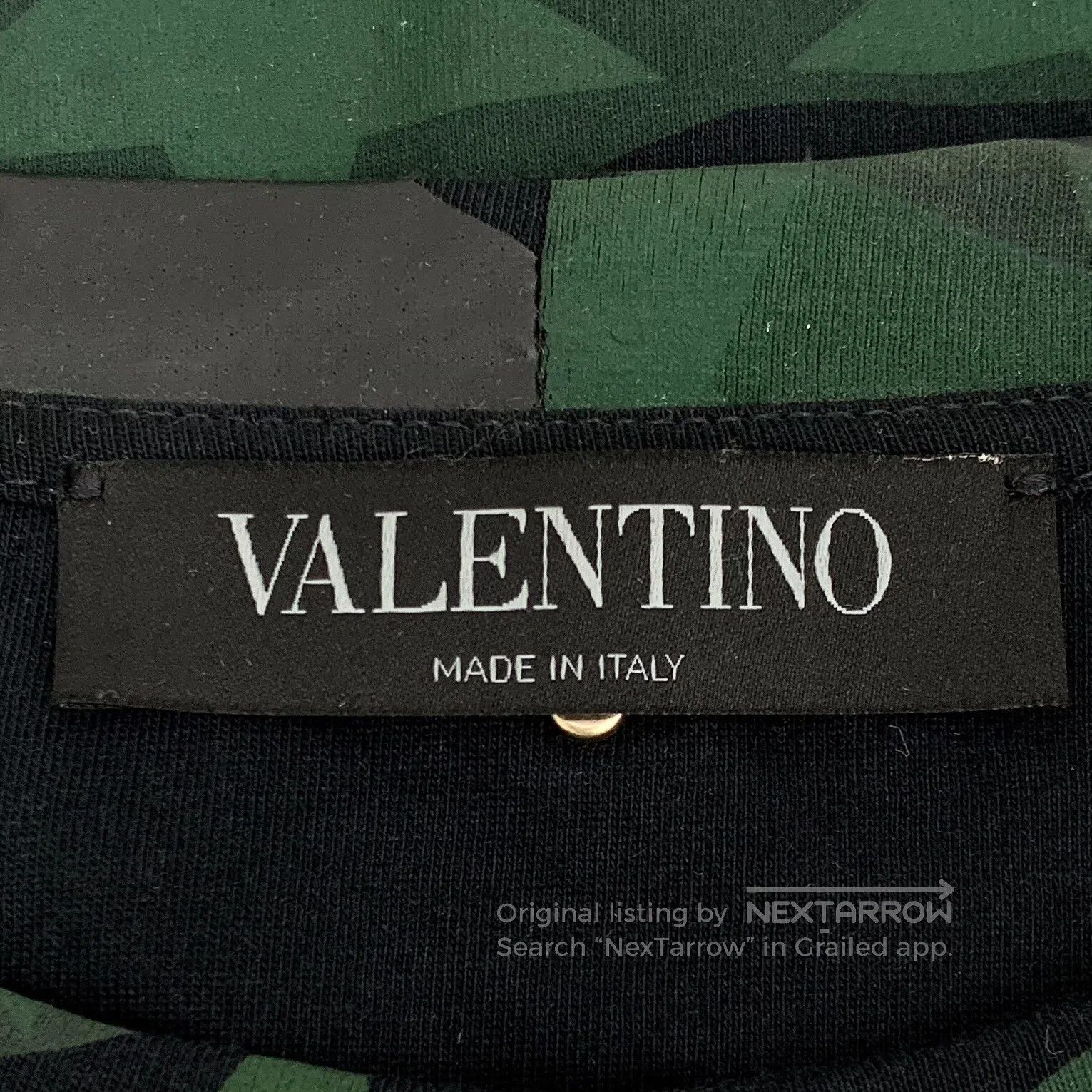 Valentino Valentino Dark Green Star Printed Cotton Crew Neck Short S Size US S / EU 44-46 / 1 - 5 Thumbnail