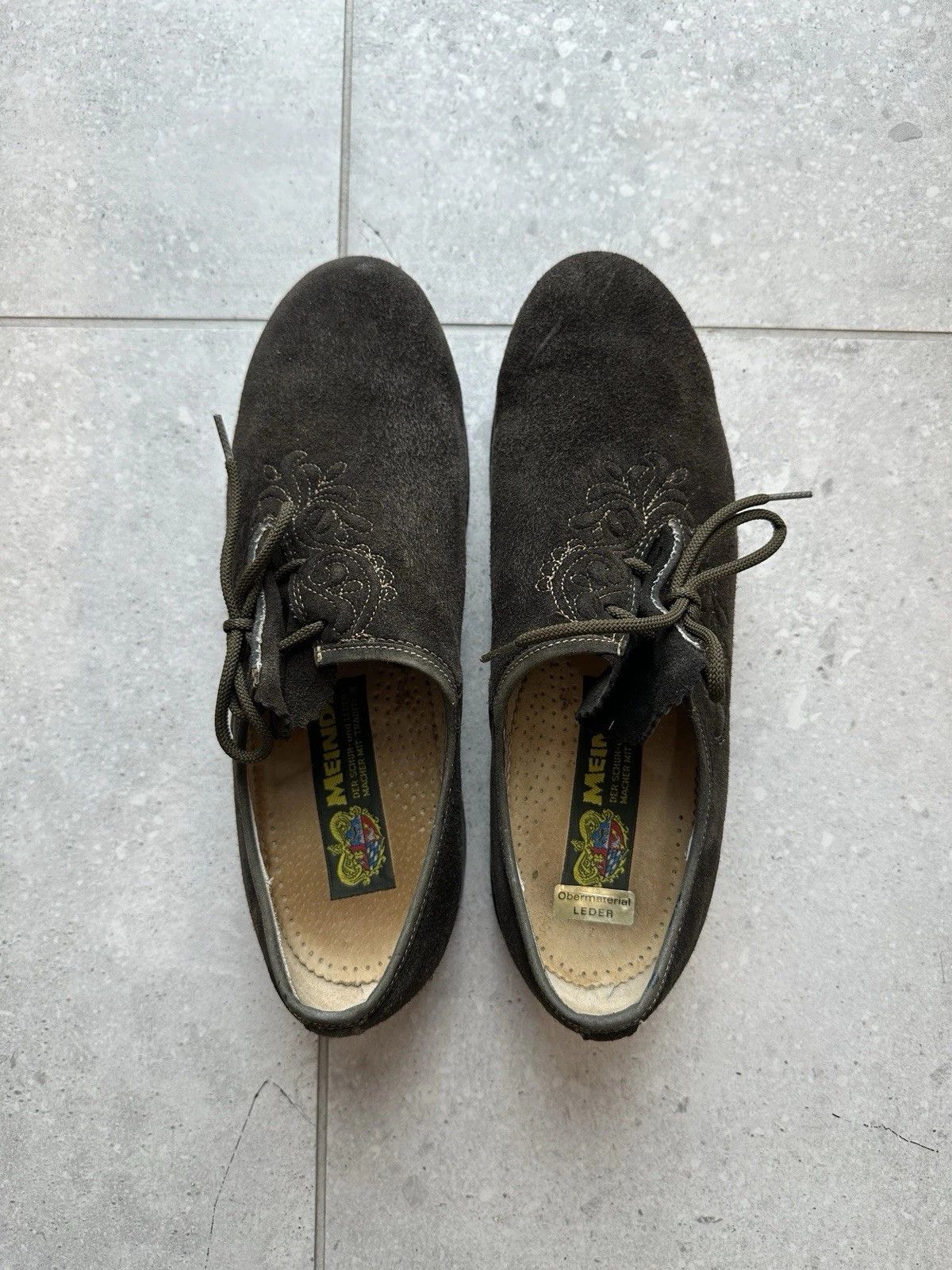 Vintage Meindl Traditonal Shoes Brown Suede Skywalk Bavarian Men's Size US 8.5 / EU 41-42 - 3 Thumbnail
