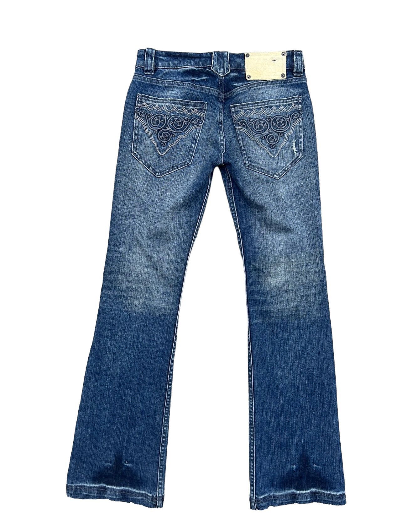 BUFFALO BOBS VTG Buffalo Jeans Japan Distress Denim Stretch Flare Jeans Size US 29 - 2 Thumbnail