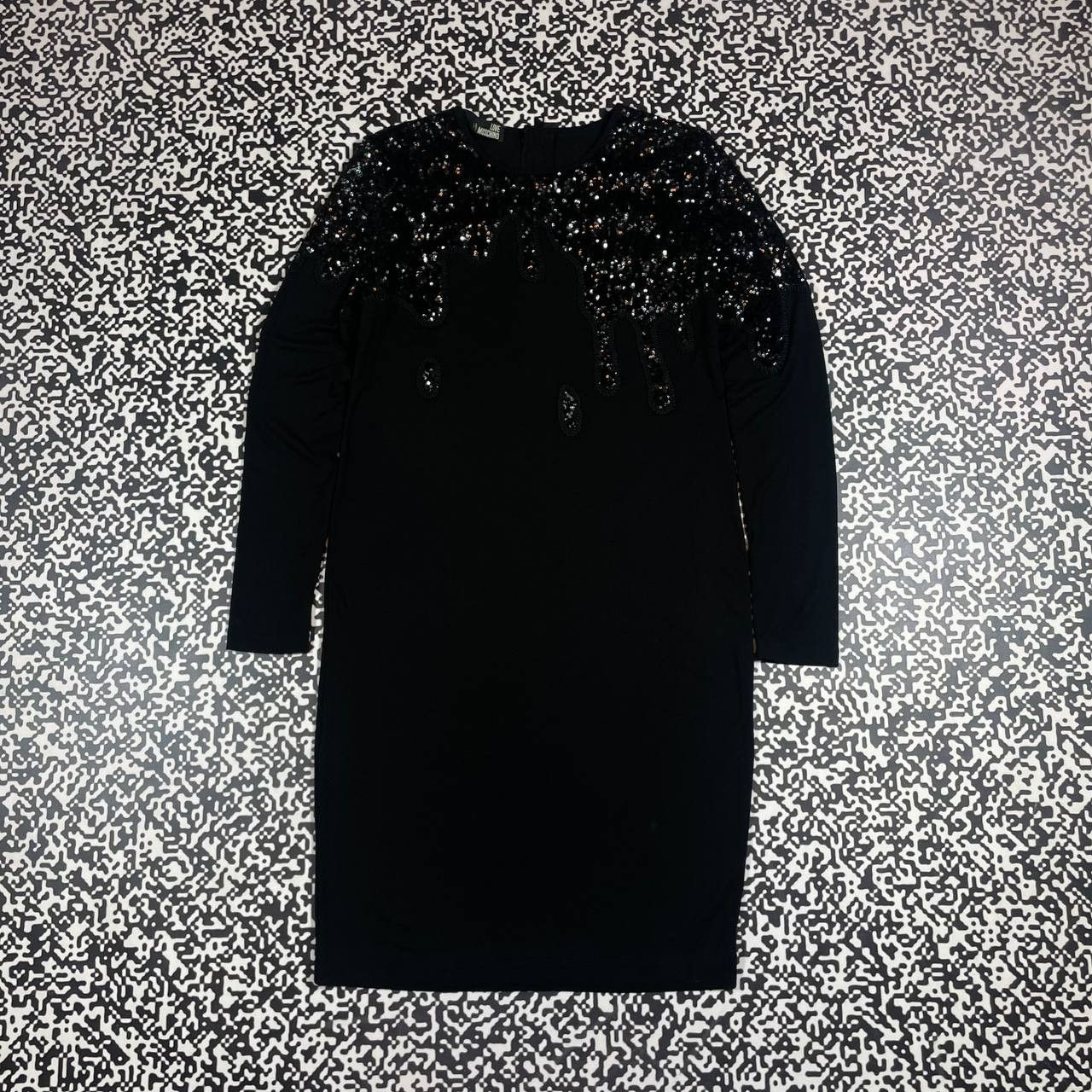 Moschino Vintage Y2K Moschino Luxury Streaks Logo Midi Dress Size S / US 4 / IT 40 - 3 Thumbnail