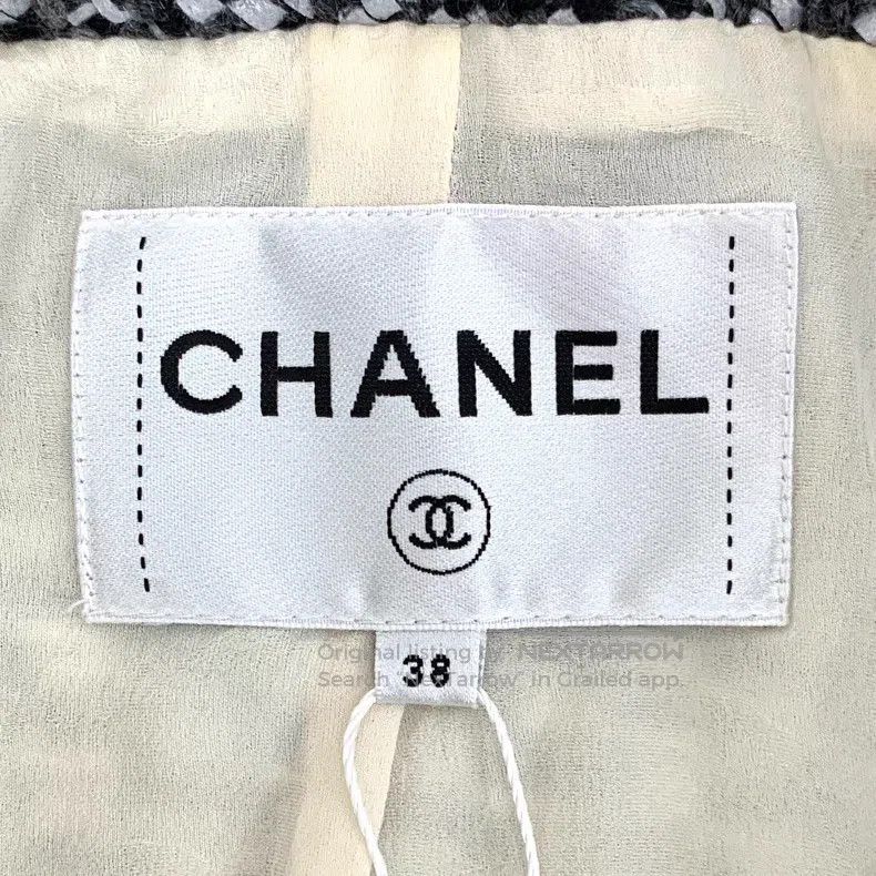 Chanel Chanel Colour-blocked silk lapel zipper woven jacket Size XS / US 0-2 / IT 36-38 - 5 Thumbnail