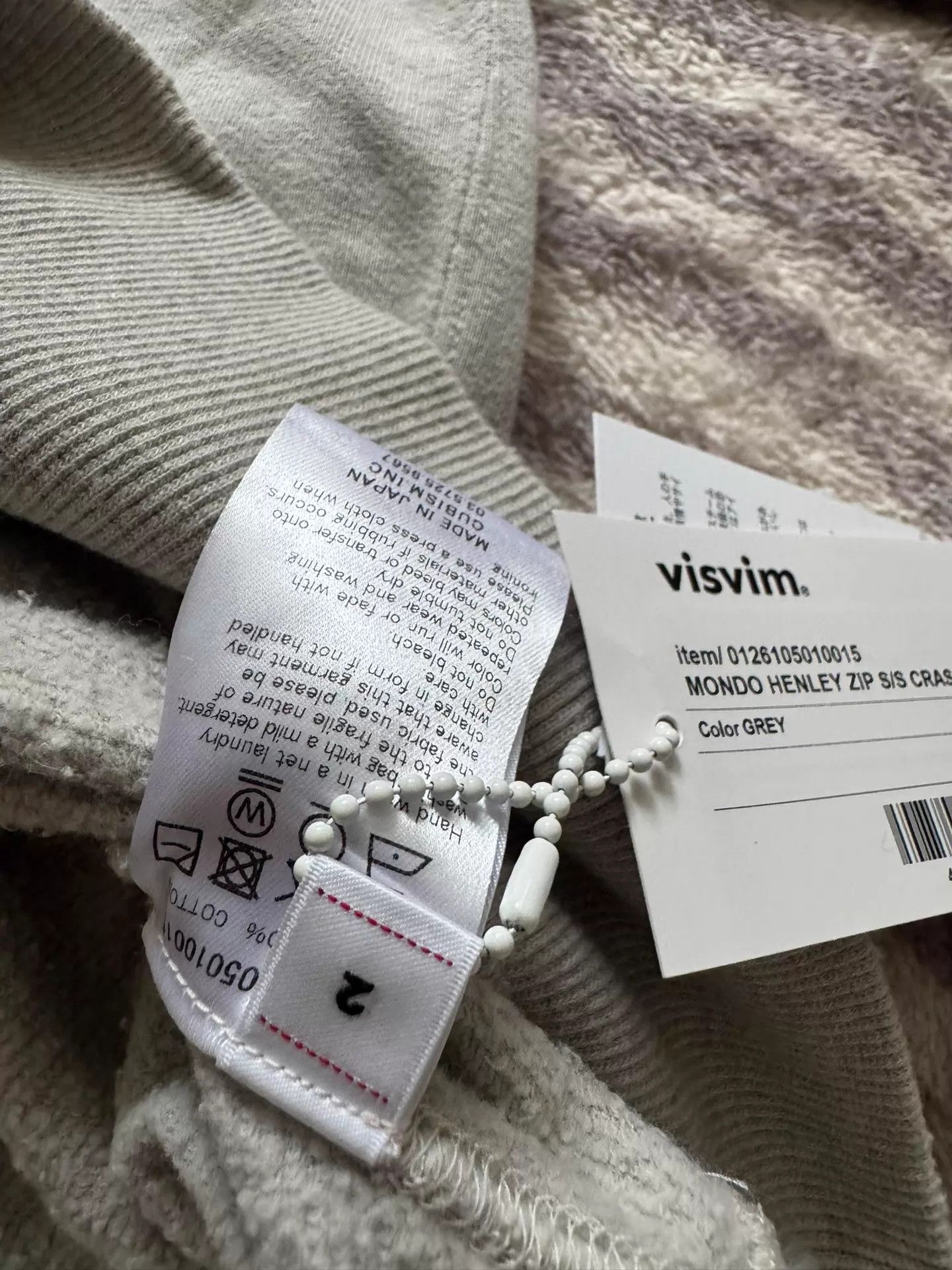 Visvim VISVIM 26SS MONDO ZIP CRASH gray two sizes in stock Size US M / EU 48-50 / 2 - 4 Thumbnail
