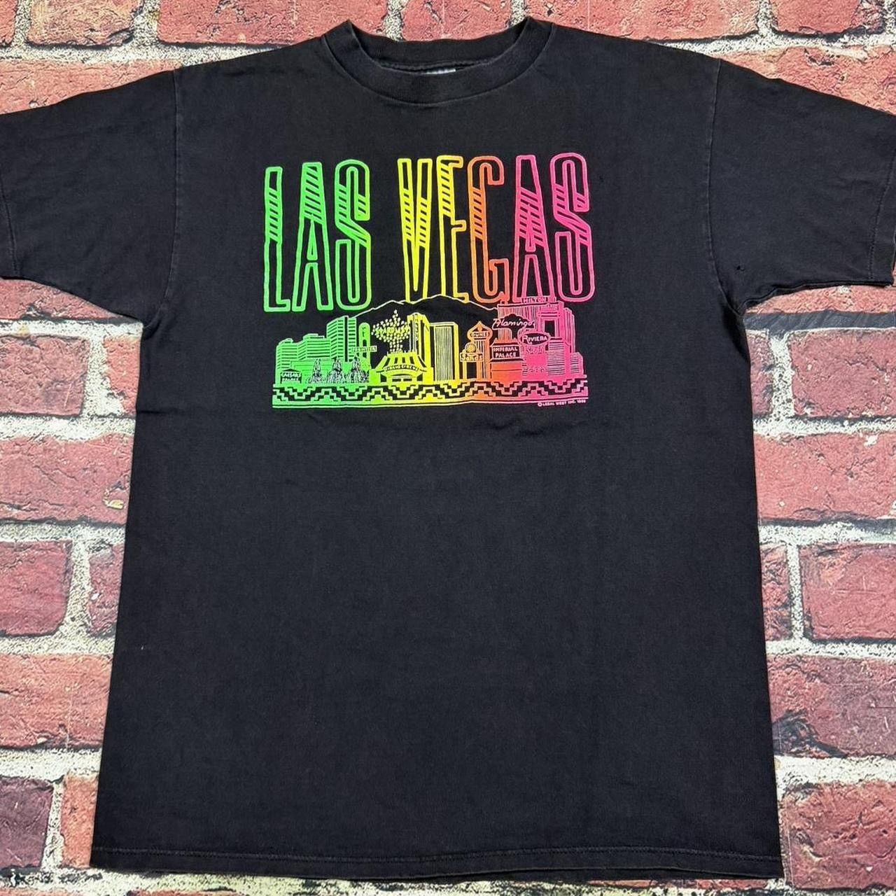 Other Vintage 90s Las Vegas Strip Casinos Neon Tee Single Stitch Size US L / EU 52-54 / 3 - 3 Thumbnail