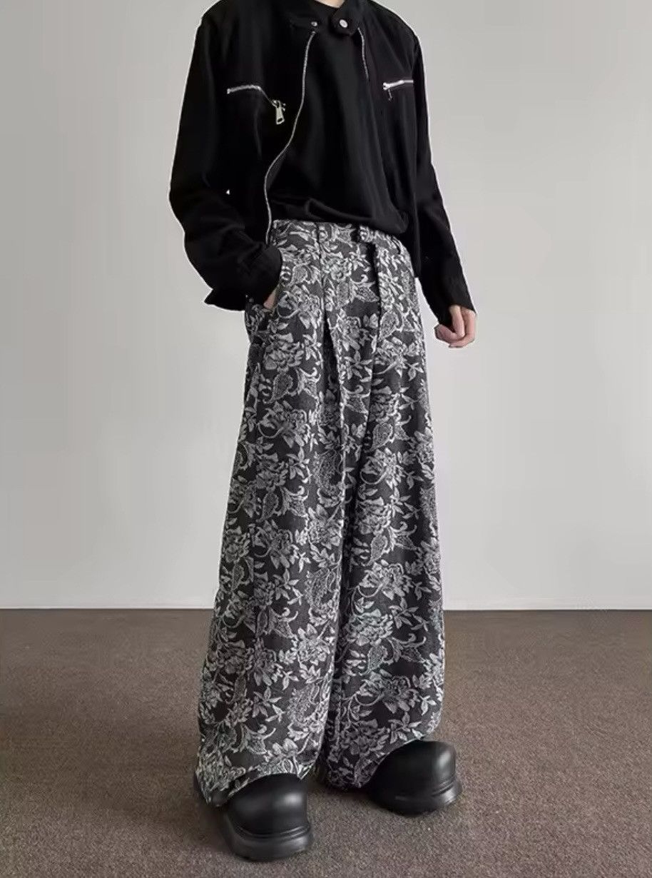 Vintage Pattern Baggy Casual Sweatpants Hip Hop gothic Size US 29 - 4 Thumbnail