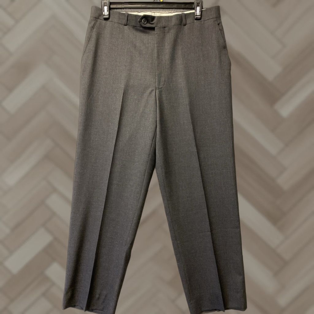 Joseph Joseph Feiss Dress Pants Men's 36x30 Charcoal Gray Wool / 0440 Size US 36 / EU 52 - 1 Thumbnail