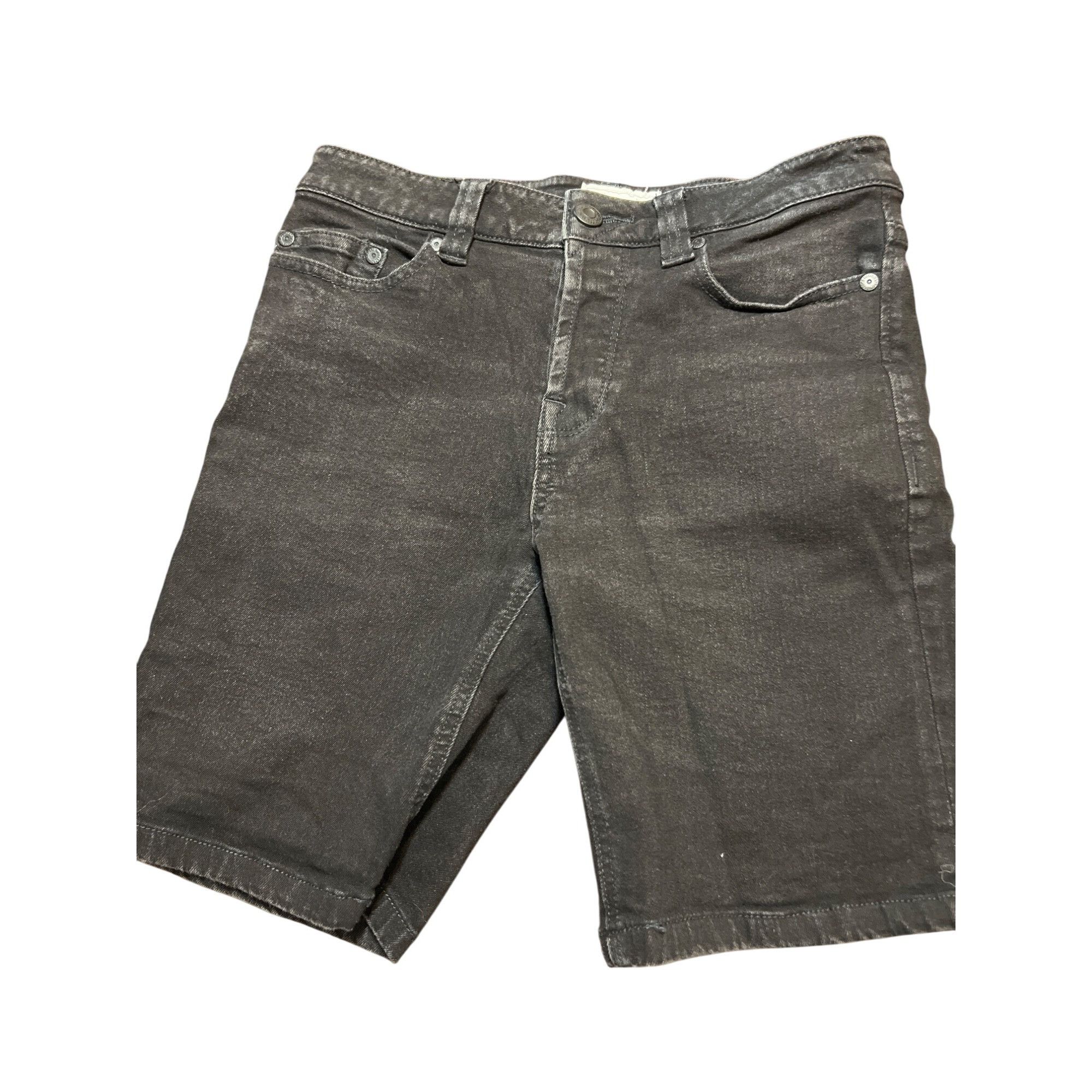 ONLY & SONS Only & Sons Mens Black Denim Slim Fit Jean Shorts Bermuda Bu Size US 28 / EU 44 - 1 Thumbnail