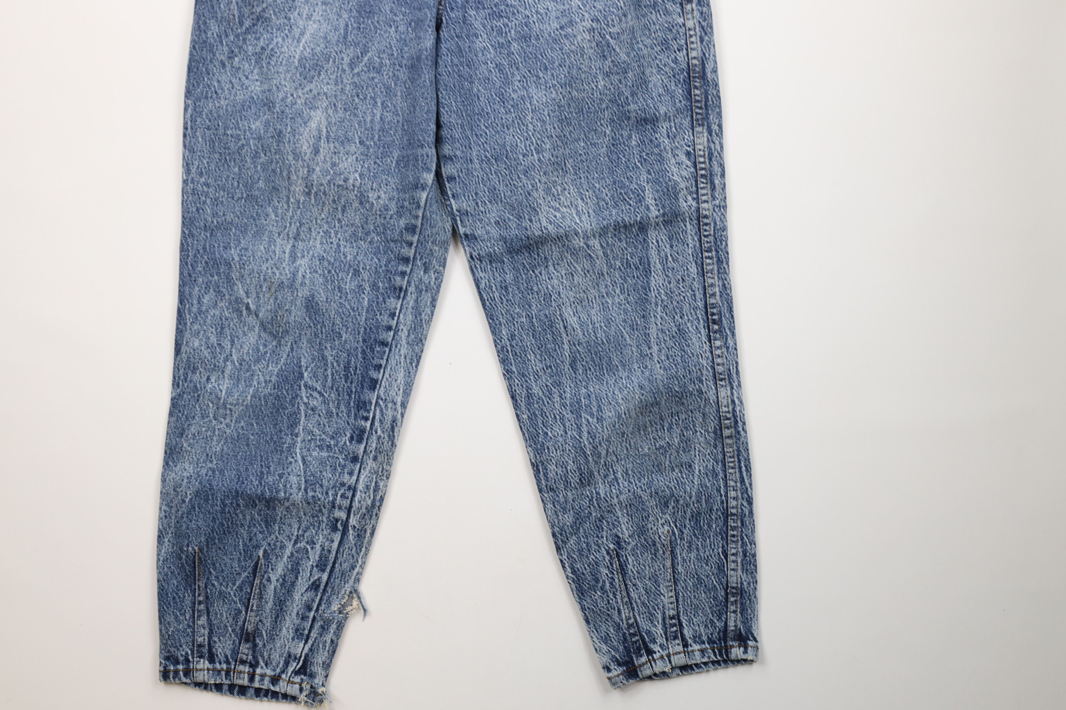 Vintage Vintage 90s Streetwear Tapered Leg Acid Wash Denim Jeans Size 32" / US 10 / IT 46 - 4 Thumbnail