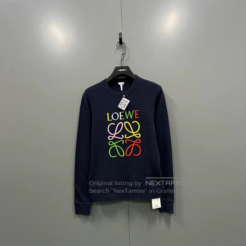 Loewe Loewe 23fw Colored Thread Embroidered Crewneck Sweatshirt Size XS / US 0-2 / IT 36-38 - 5 Thumbnail