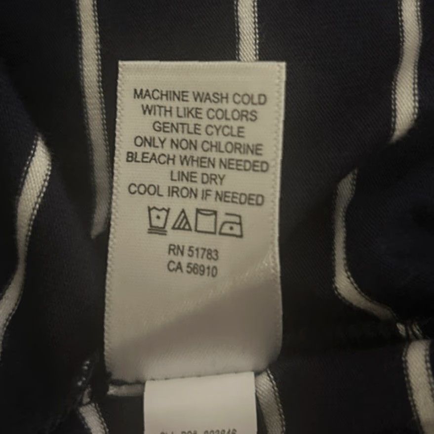 Vintage Maurices Dress Knit Tank Stripe Blue White Pockets Stretch Short Sleeve Round Neck Pullover Casual Pencil Textured Knit Size M / US 6-8 / IT 42-44 - 5 Thumbnail