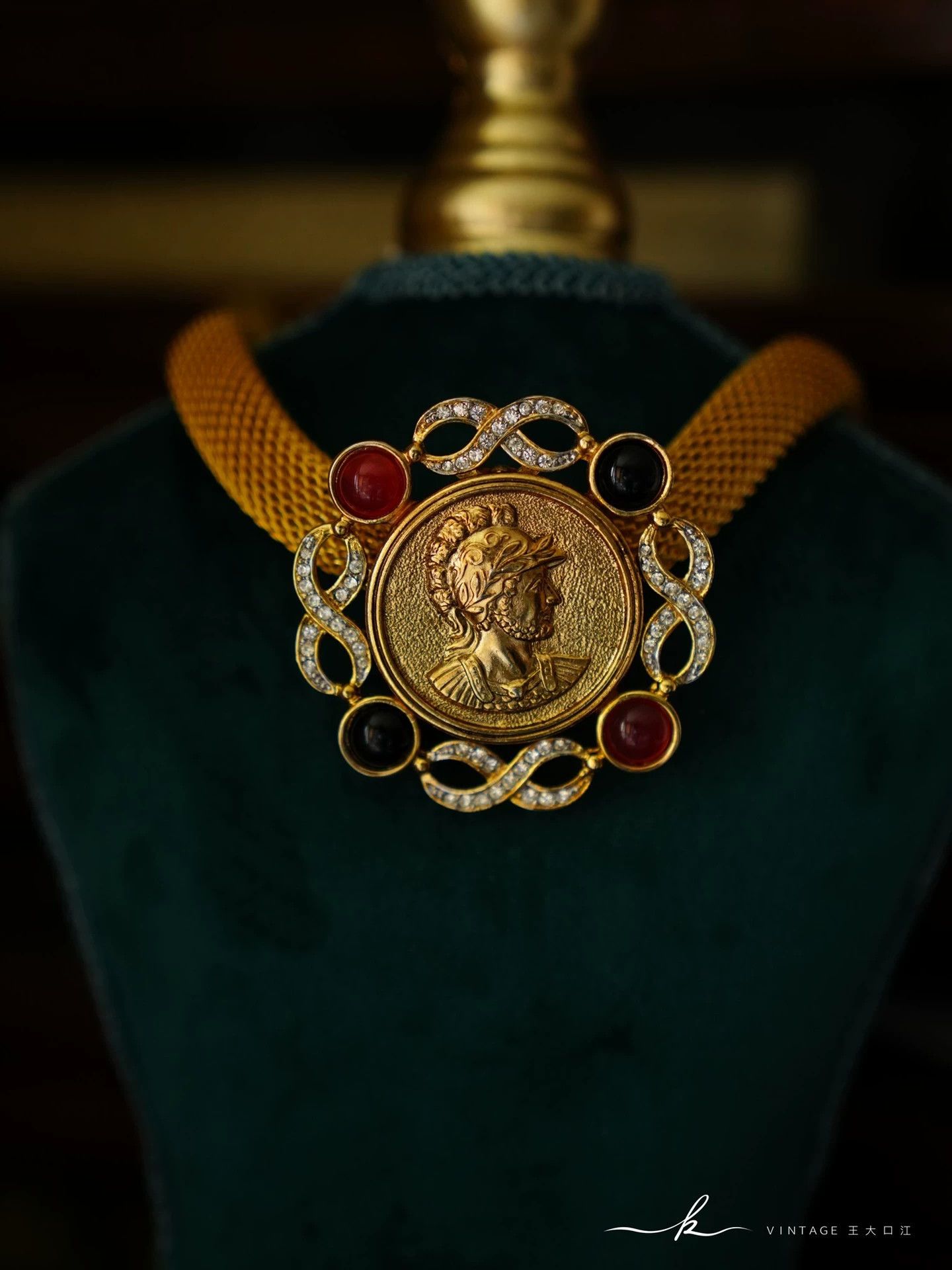 Pierre Balmain Pierre Balmain Paris Roman Coin Colored Gem Choker Size ONE SIZE - 4 Thumbnail