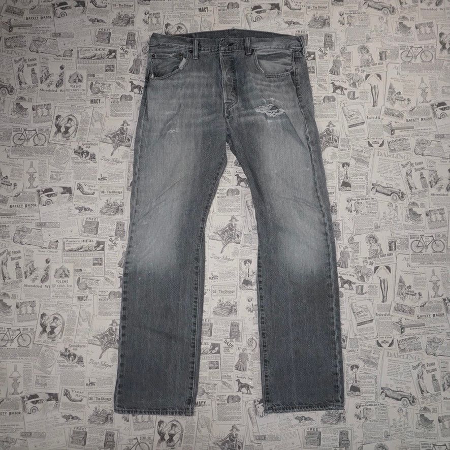Levi's 34x32 - Vintage Y2K Levi’s 501 super faded distressed pants Size US 34 / EU 50 - 2 Thumbnail