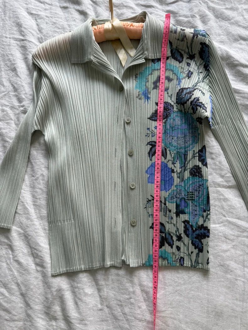 Issey Miyake Issey Miyake Grey pleated long-sleeved shirt Size L / US 10 / IT 46 - 2 Thumbnail