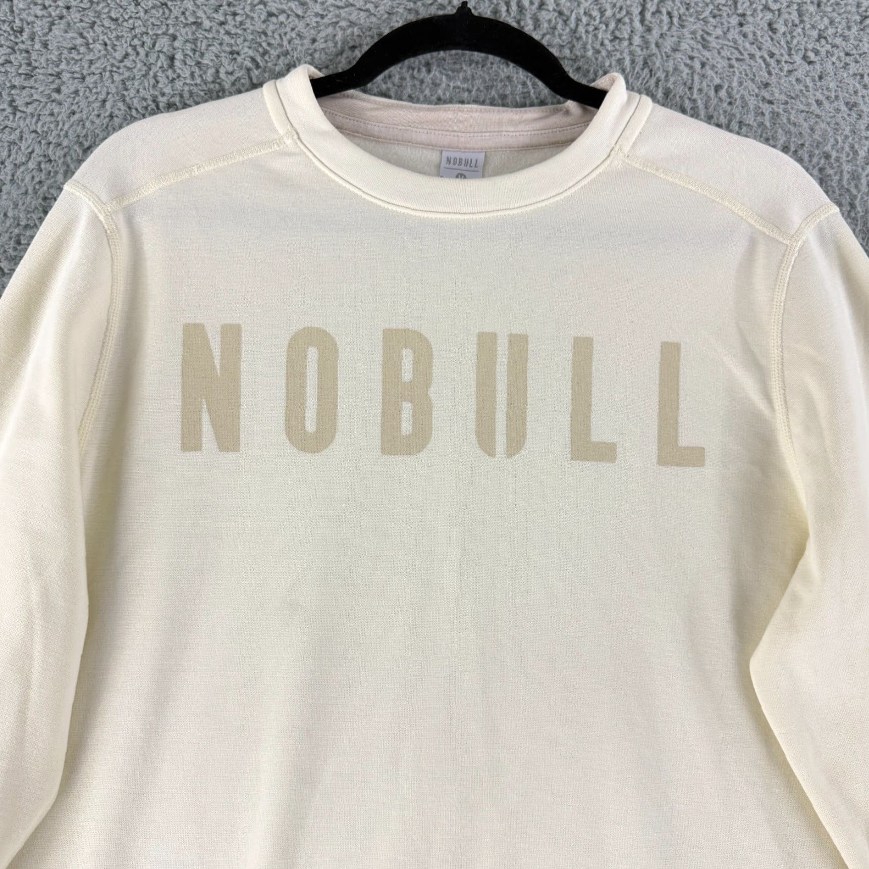 Vintage NoBull Performance Logo Sweater Womens Medium Ivory Crew Neck Pullover LS Size M / US 6-8 / IT 42-44 - 2 Thumbnail