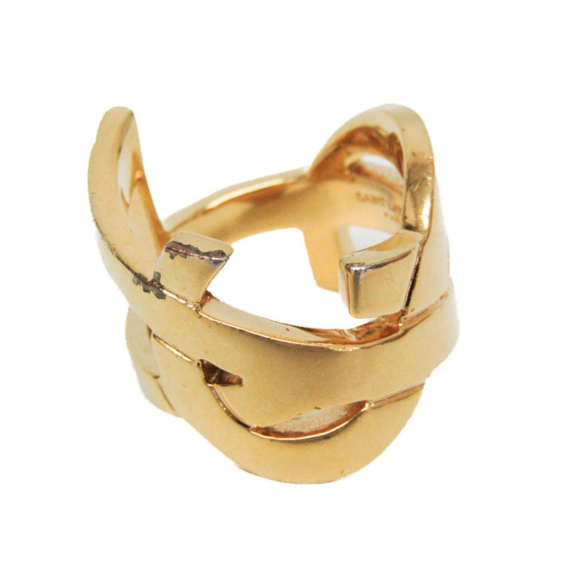 Yves Saint Laurent Yves Saint Laurent Opirium Twist Ring Metal Fashion Band Ring Gold Size ONE SIZE - 1 Thumbnail