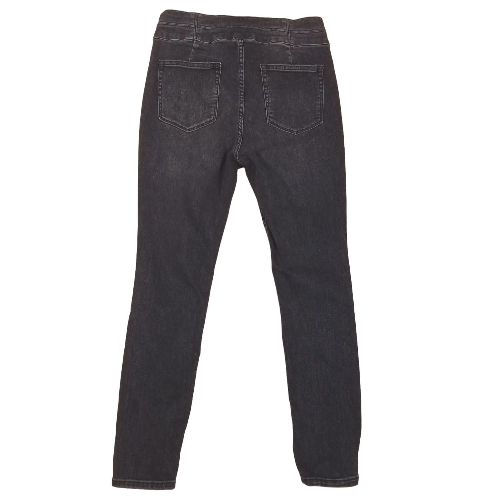 Designer We The Free CRVY Lace-up High Waist Skinny Jeans Black Sz 29 Size 29" - 2 Thumbnail
