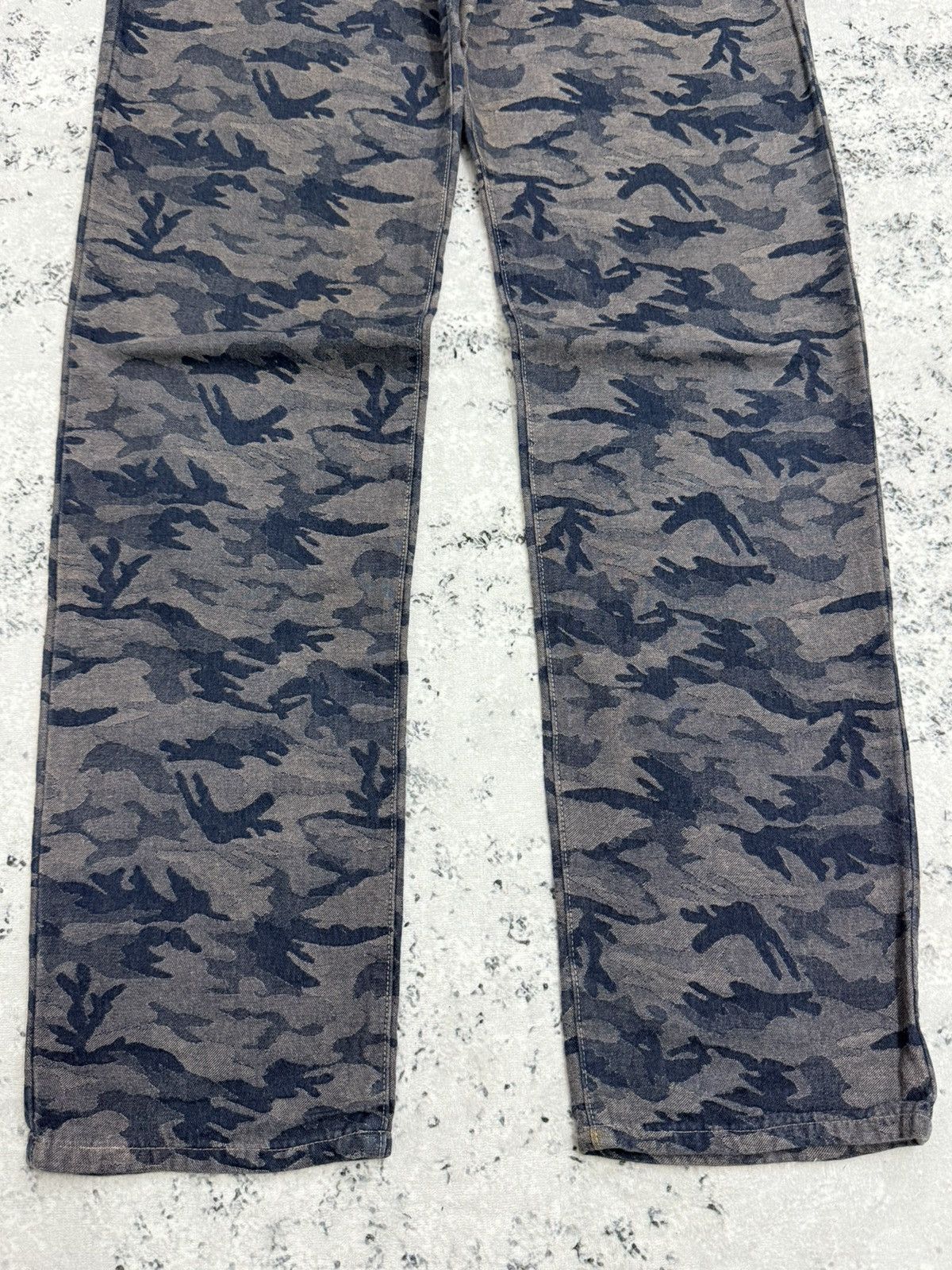 Vintage CHIPIE Jeans Grey Camo Denim Pants Straight Relaxed Fit Size US 29 - 6 Thumbnail