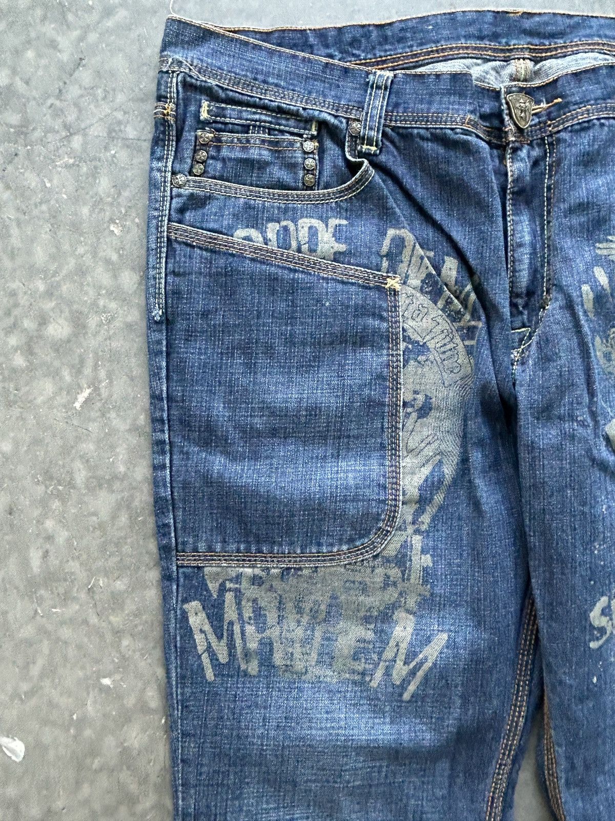 Black Label Vintage Y2K Blac Label Carpe Diem Flared Denim Size US 40 / EU 56 - 2 Thumbnail