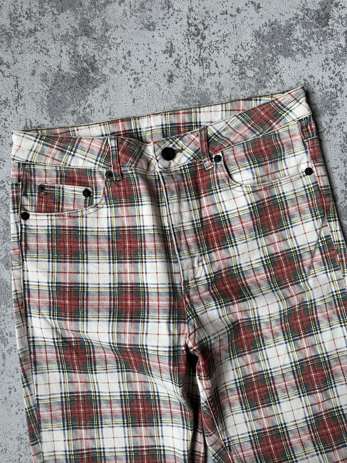 Cheap Monday Cheap Monday Tartan Skinny Jeans Red Plaid 26x32 Size US 26 / EU 42 - 4 Thumbnail