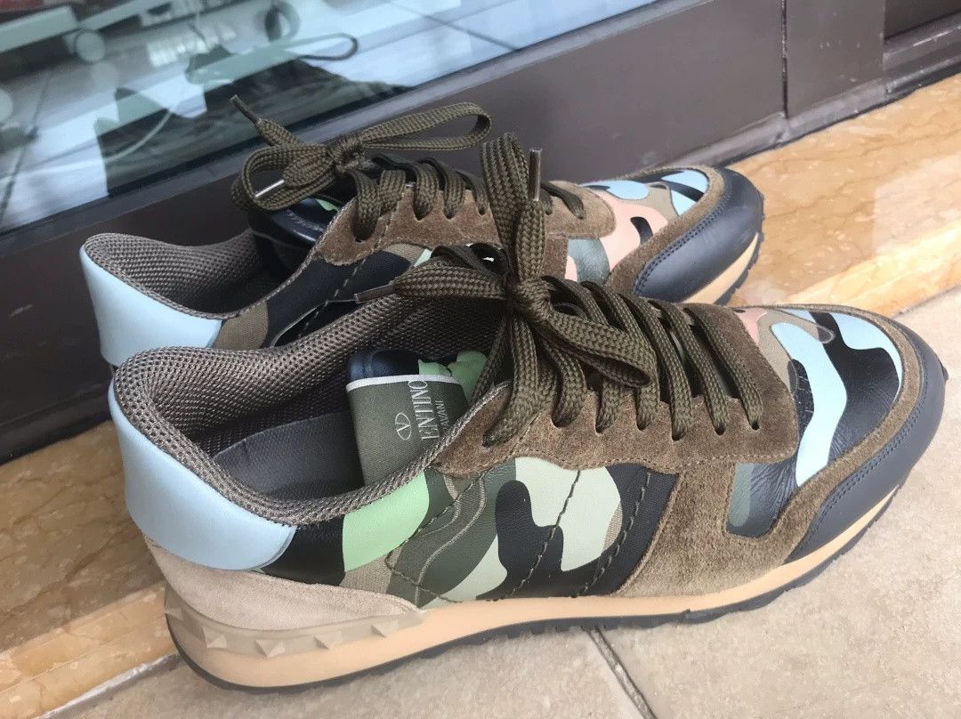 Valentino Valentino Camouflage Green Sneakers Size US 7 / EU 40 - 2 Thumbnail