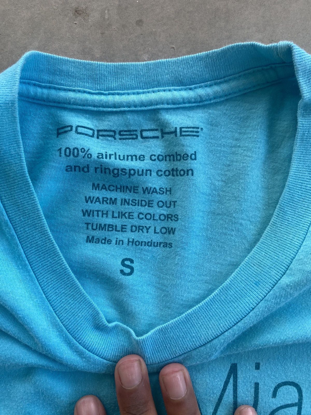 Porsche Design × Vintage PORSCHE 911 MIAMI BLUE PROMO TEE Size US S / EU 44-46 / 1 - 4 Thumbnail