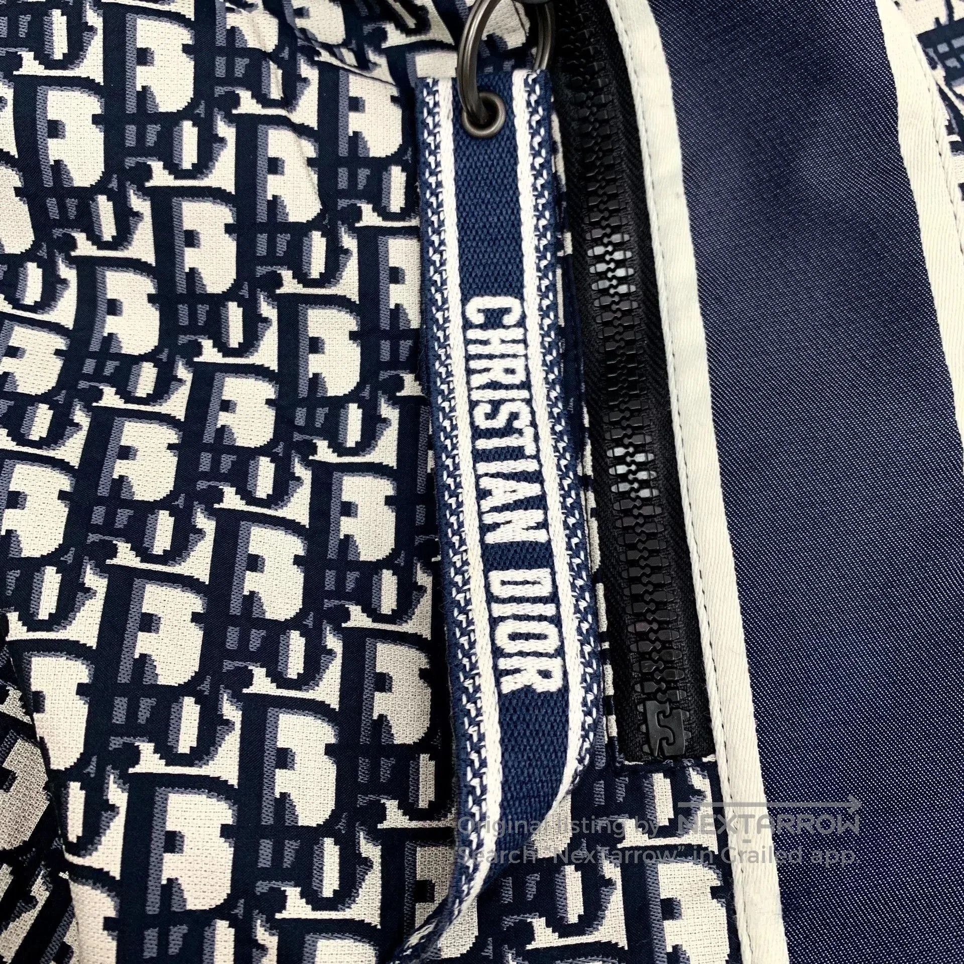 dior color logo hoodie jumpsuit with drawstring.