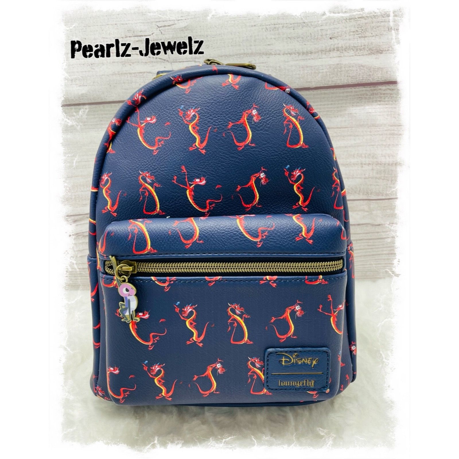 Loungefly Disney Princess Mulan Mushu Dragon Allover Print M