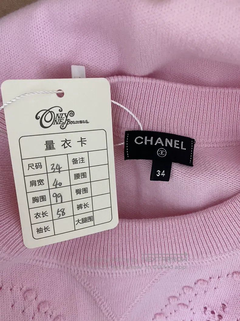 Chanel Chanel Pink knitted short sleeves Size XXS / US 00 / IT 34 - 5 Thumbnail