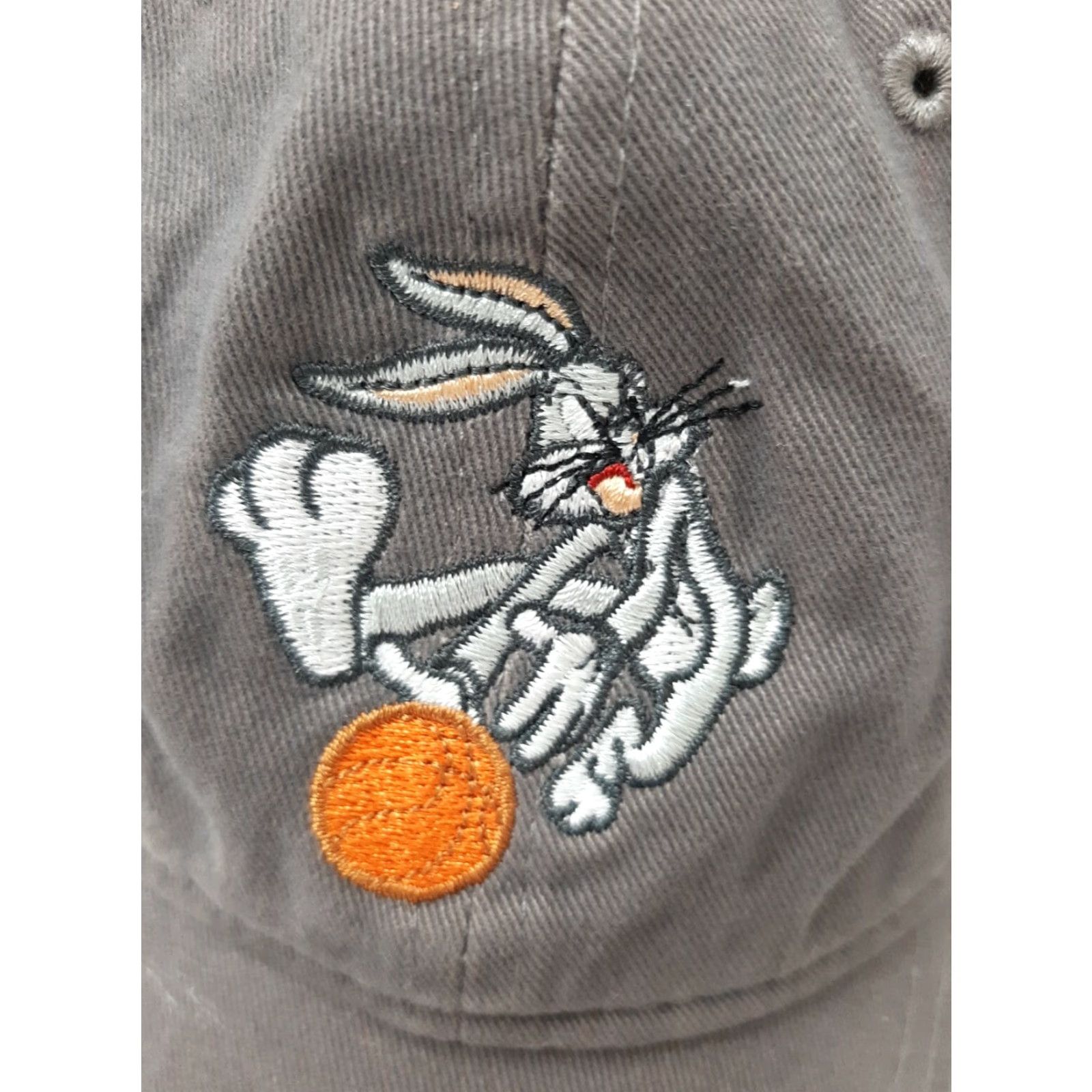 Vintage VINTAGE LOONEY TUNES HAT BUGS BUNNY Space Jam Basketball Cap HAT Mens Adjustable Gray Cap Size ONE SIZE - 2 Thumbnail