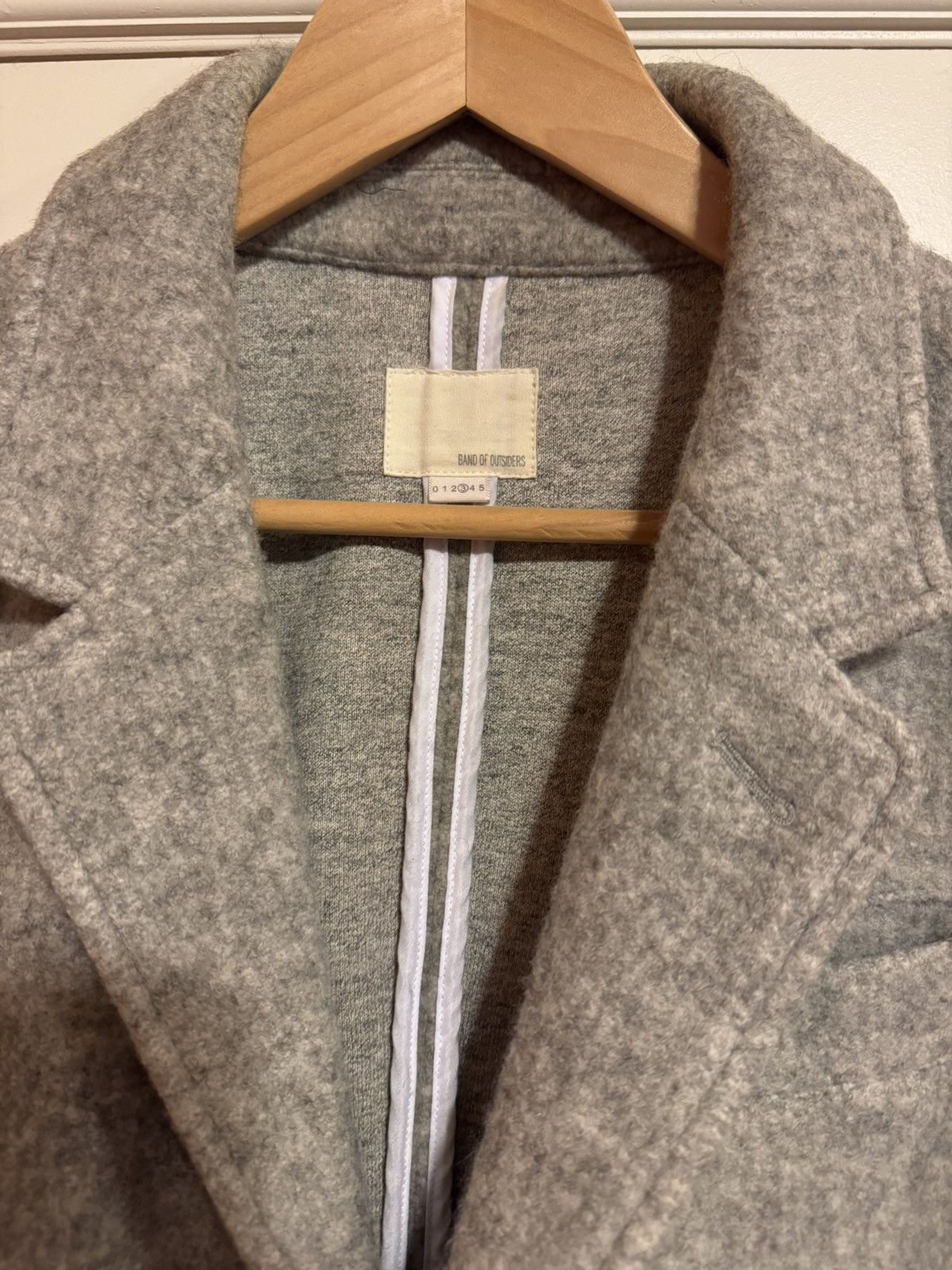 Band Of Outsiders BAND OF OUTSIDERS Felted Fleece Schoolboy Grey Blazer Size 3 Size 40R - 2 Thumbnail