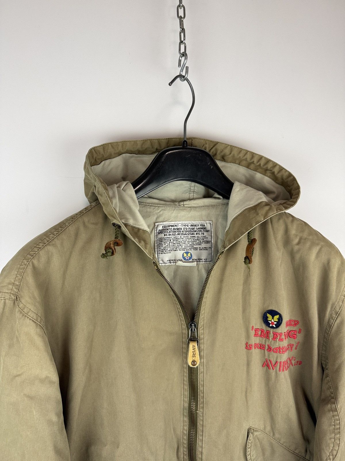 Avirex Beige Avirex vintage jacket with hood and zip closure Size US S / EU 44-46 / 1 - 3 Thumbnail
