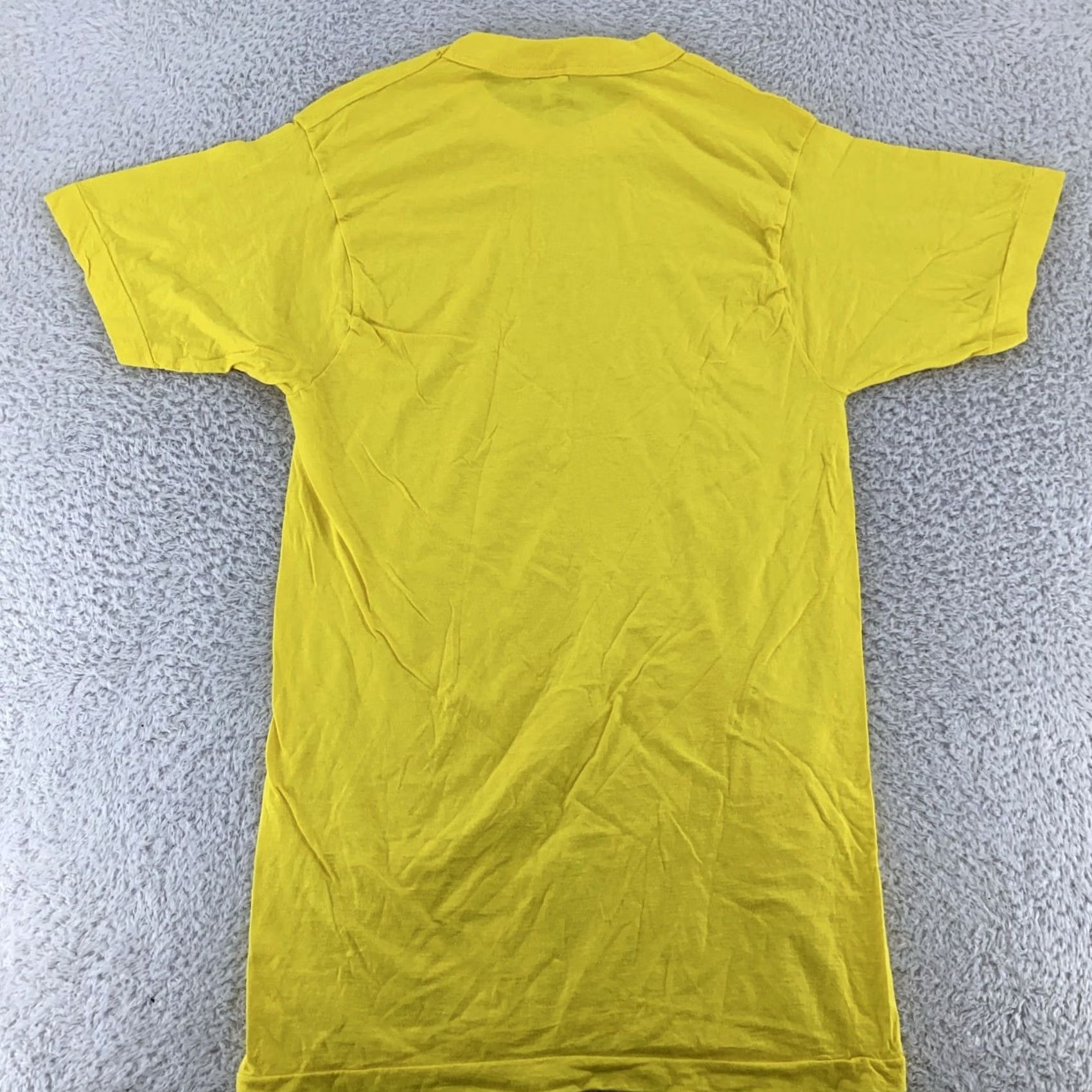 Vintage You're Tops Shirt Mens XS Yellow Crew Neck 100% Cotton Short Sleeve Casual Tee Size US XS / EU 42 / 0 - 4 Thumbnail