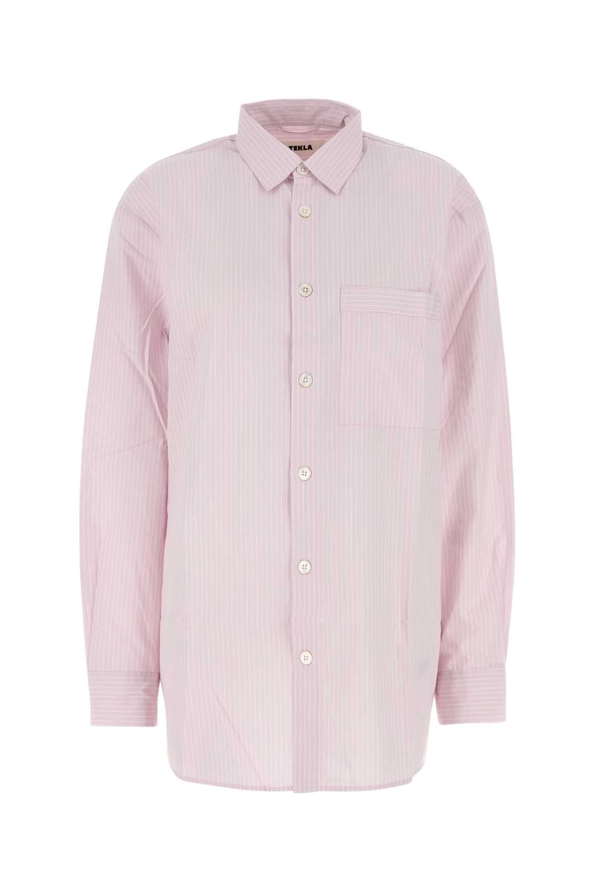 Embroidered Poplin Oversize Pyjama Shirt