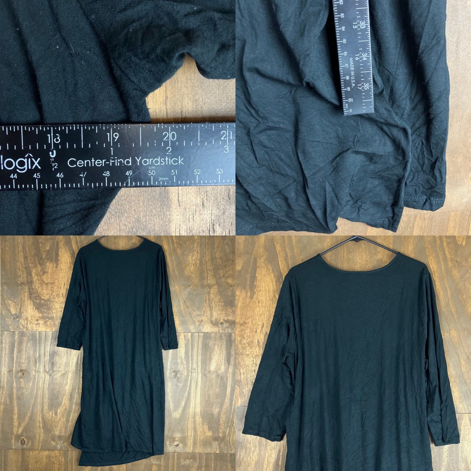 J. Jill VINTAGE J Jill Dress Shirt Dress Women XL Black Wearever Jersey Faux Wrap Stretch Long Sleeveless Casual Size XL / US 12-14 / IT 48-50 - 8 Thumbnail