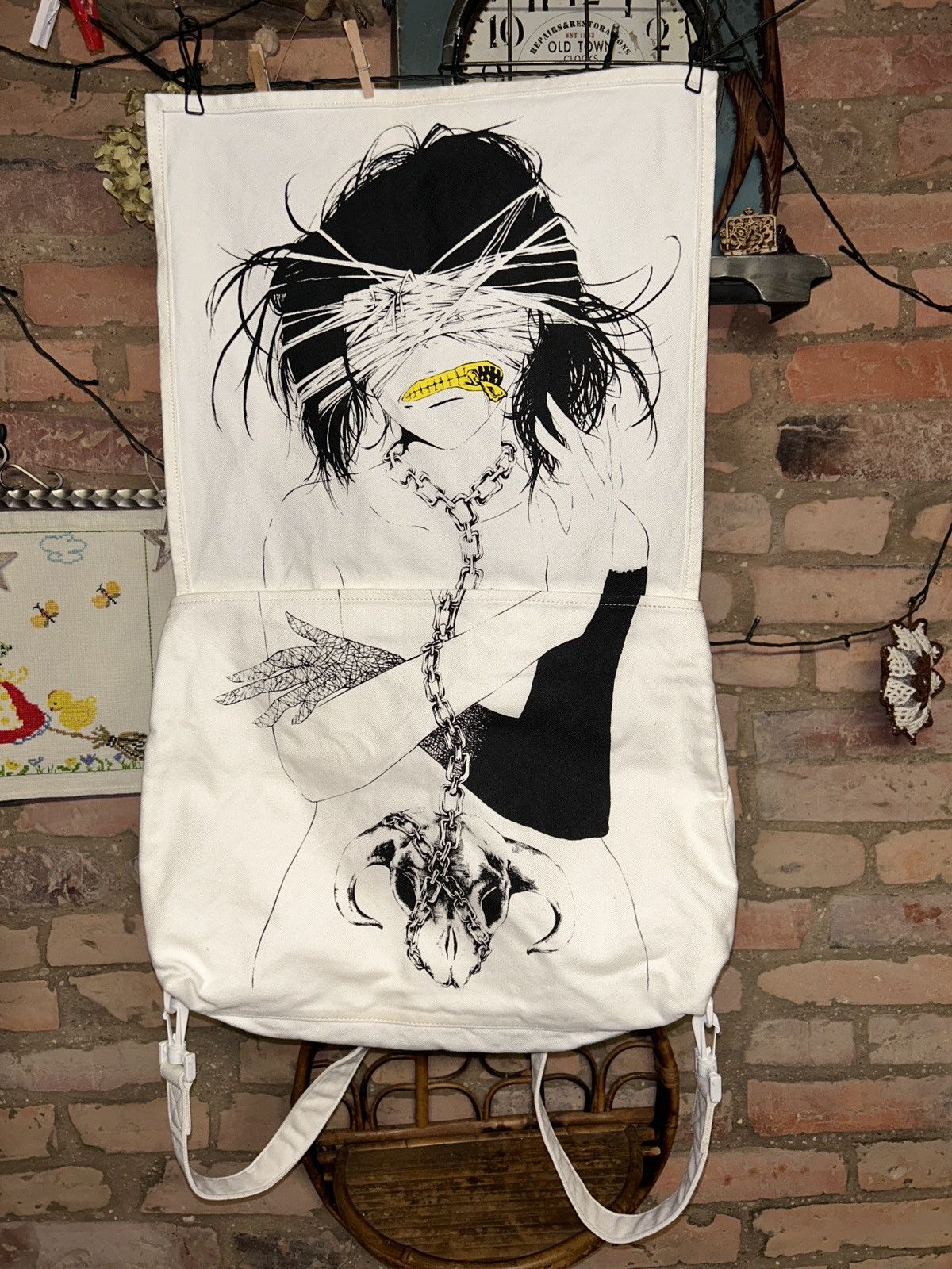 Yohji Yamamoto Yohji Yamamoto Pour Homme 13SS Satanic Art Backpack Bag Size ONE SIZE - 1 Thumbnail
