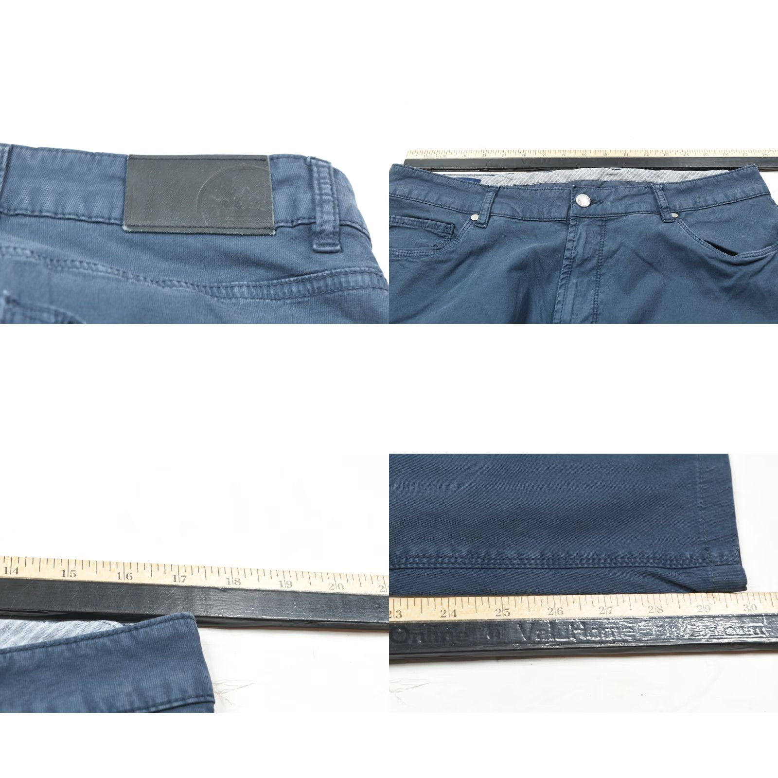 Peter Millar Peter Millar Collection Sateen Chino Pants Blue Straight Leg Mens 36 34 Inseam 30 Regular Flat Front Pockets Size US 36 / EU 52 - 8 Thumbnail