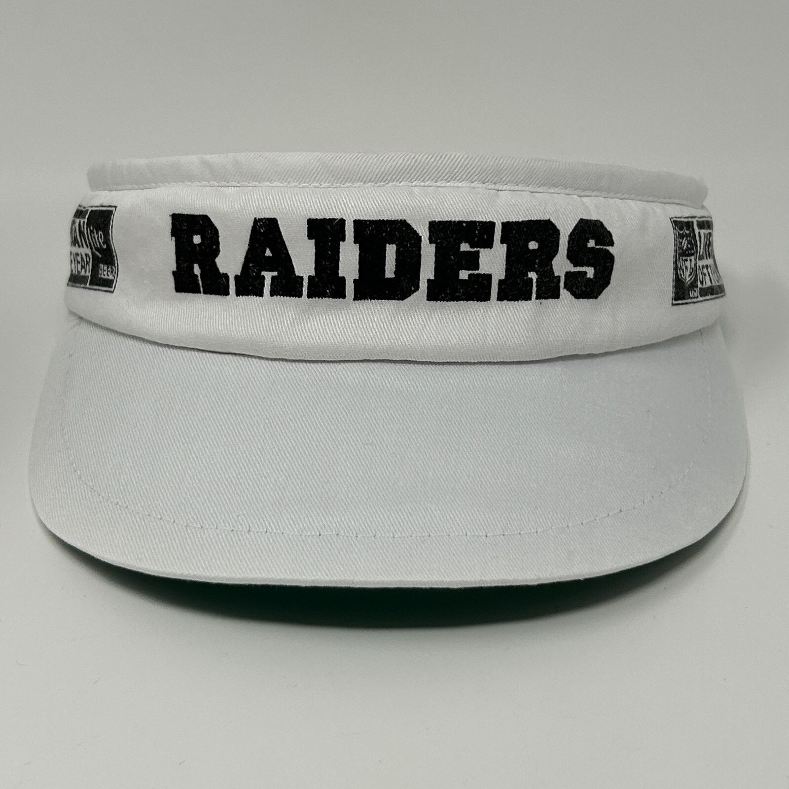 Vintage Vintage Las Vegas Raiders Visor Hat Cap 80s White Lineman Size ONE SIZE - 11 Thumbnail