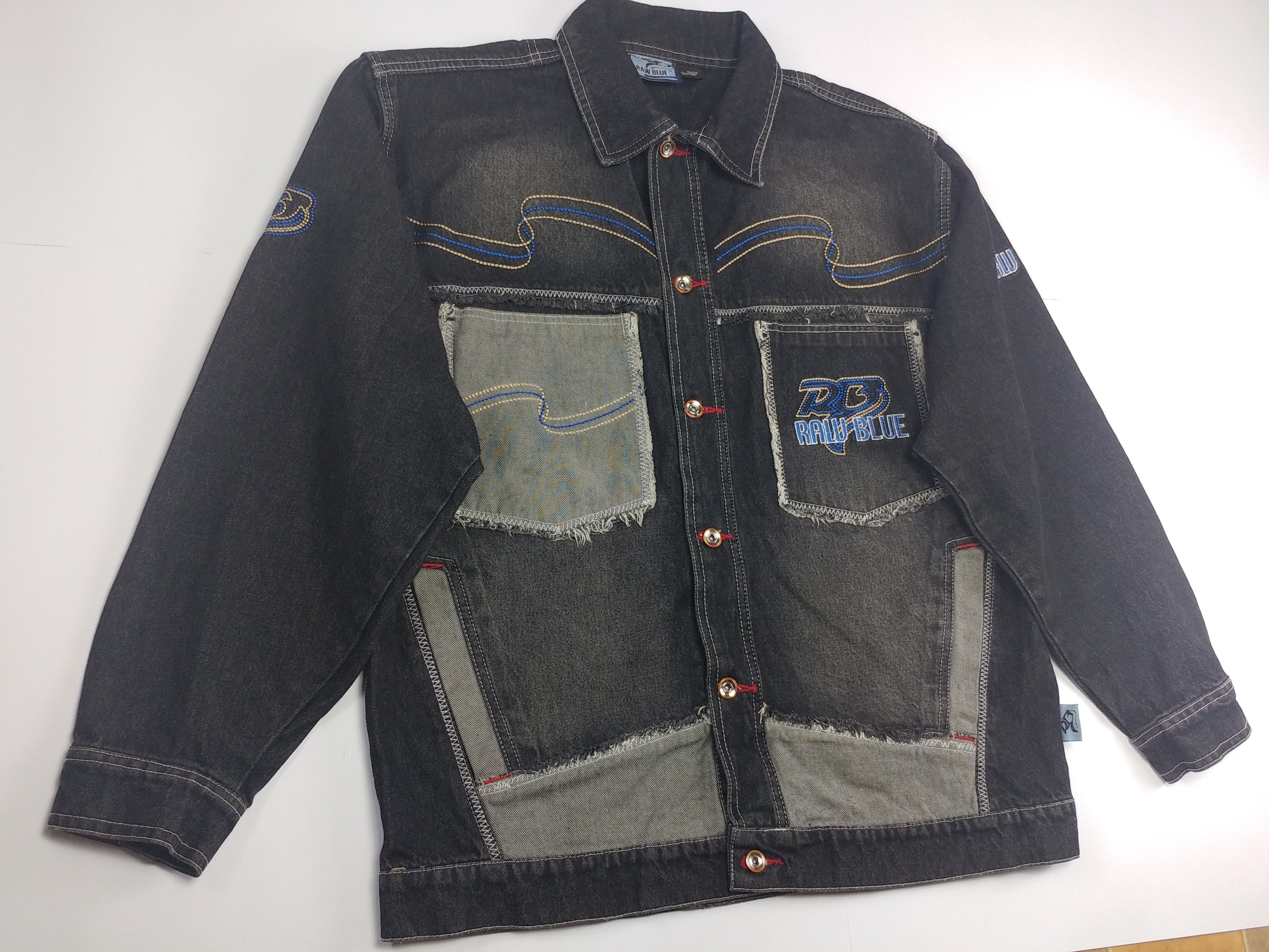 Vintage Raw Blue jacket, vintage denim jacket, 90s hip hop, 1990s XL Size US XL / EU 56 / 4 - 16 Thumbnail