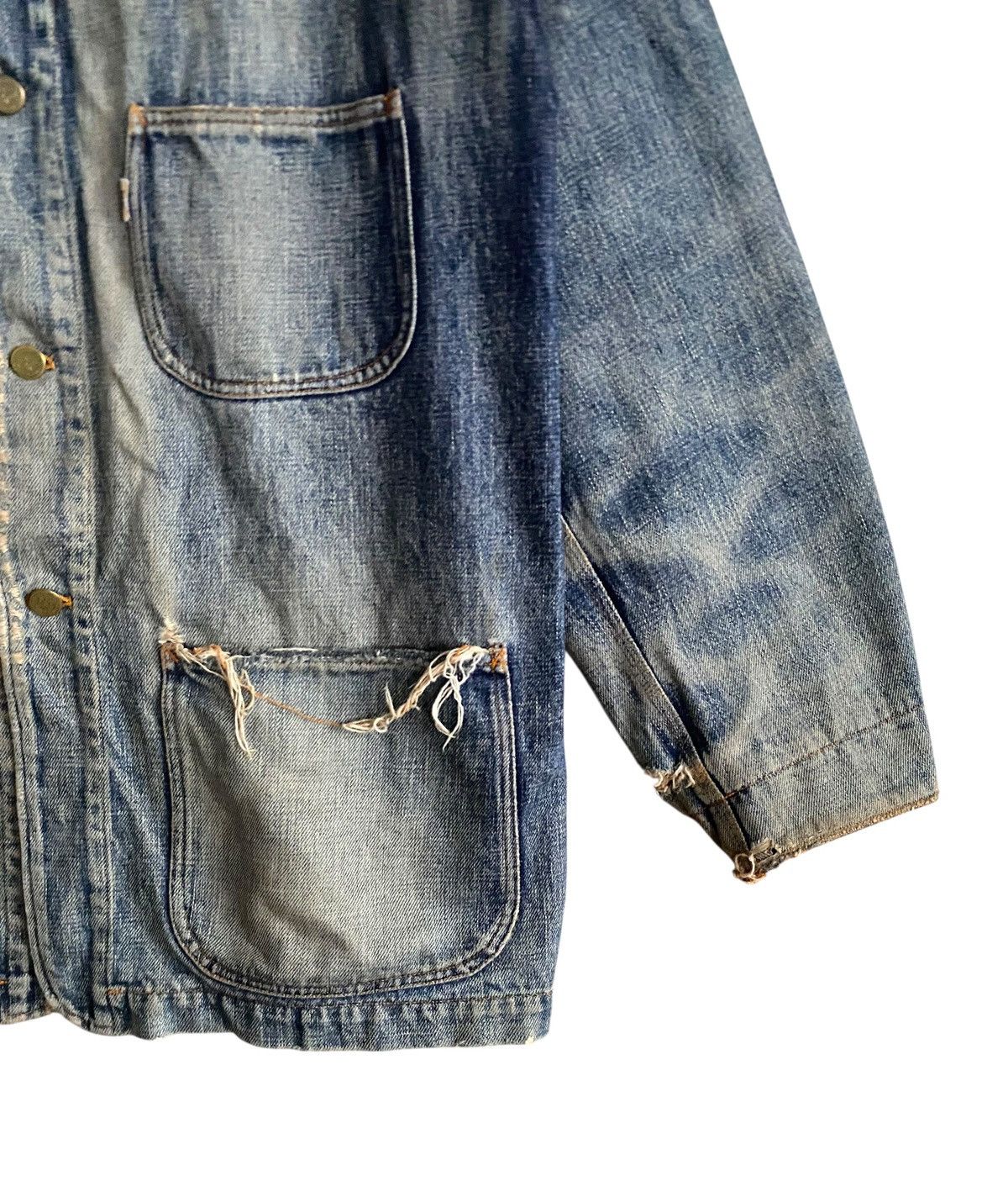 PPFM Rare Vintage Japanese Brand PPFM Denim Chore Jacket 1990s Size US M / EU 48-50 / 2 - 6 Thumbnail