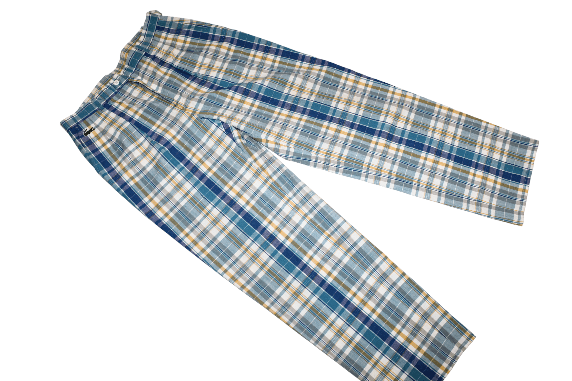 Lacoste 80s Chemise Lacoste Relaxed Double-check Cotton Casual Pants Size US 32 / EU 48 - 3 Thumbnail