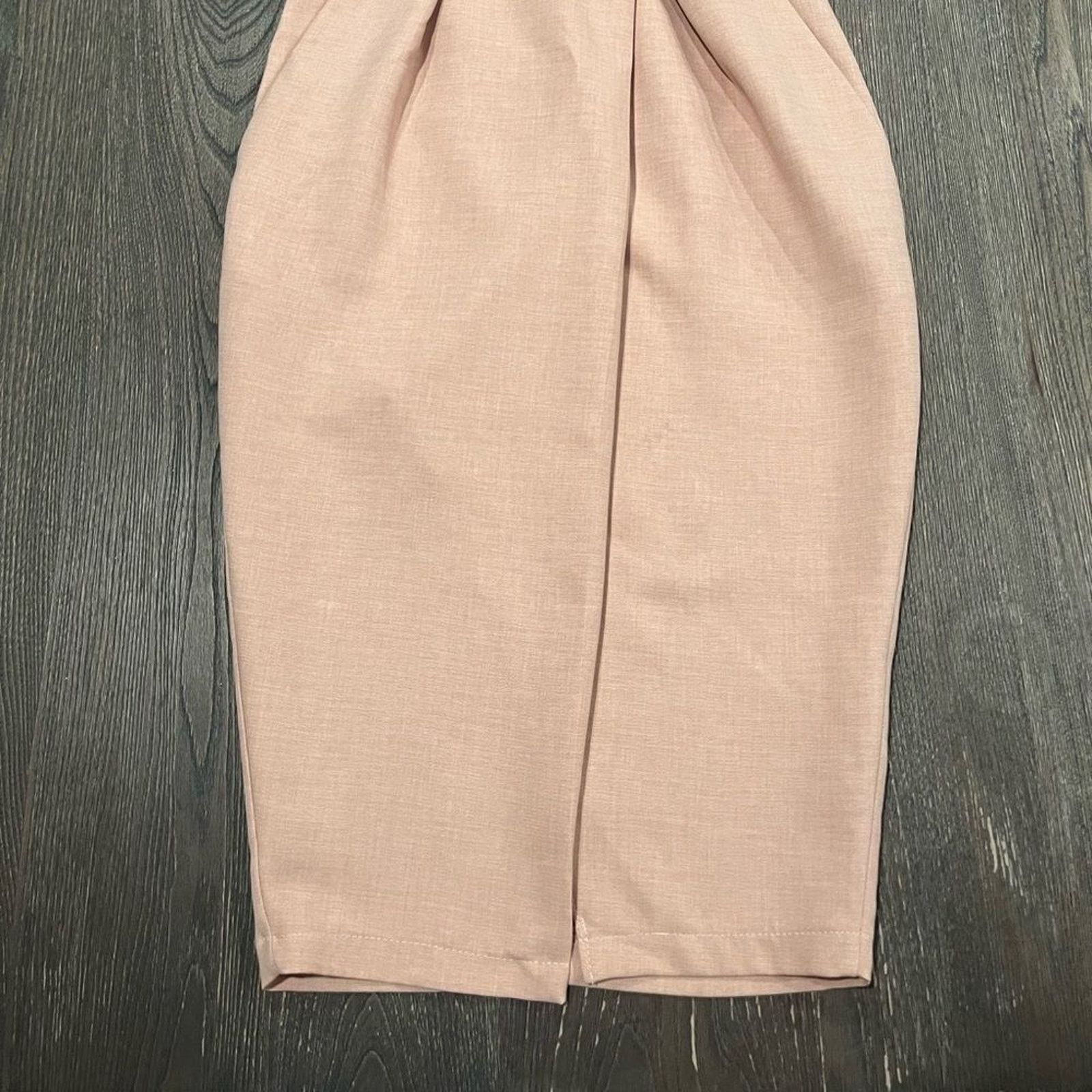 Closet London Closet London Peach Beige Short Dolman Sleeve Midi Dress 6 Size M / US 6-8 / IT 42-44 - 2 Thumbnail
