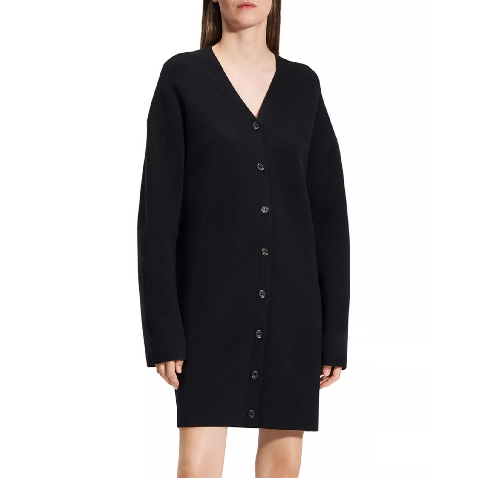 Theory Theory Women Wool/Cashmere Button Mini Dress Cardigan Size L Size L / US 10 / IT 46 - 1 Thumbnail