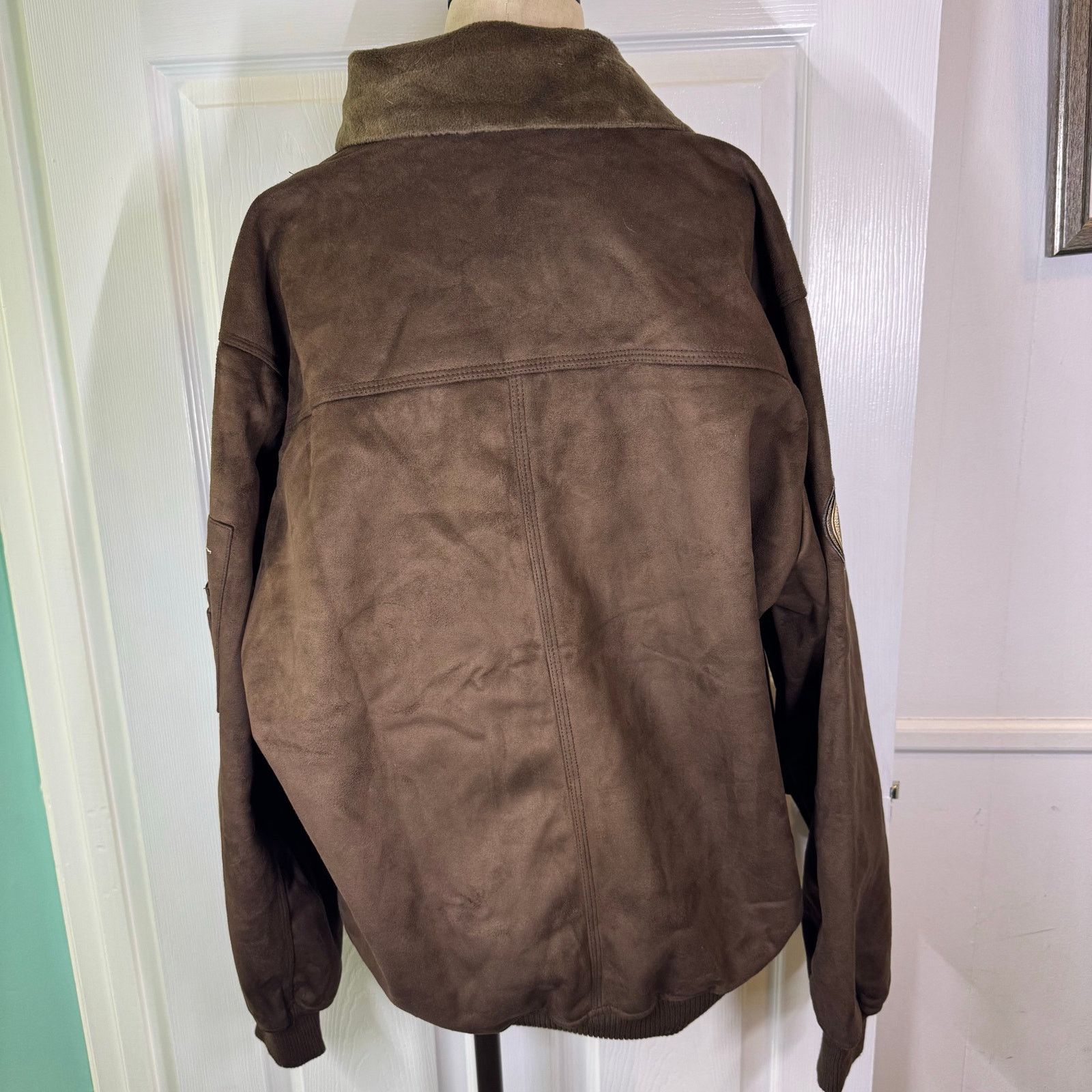 Sean John Sean John G-III Apparel Bomber Jacket Faux-Suede Men Sz L Size US L / EU 52-54 / 3 - 2 Thumbnail