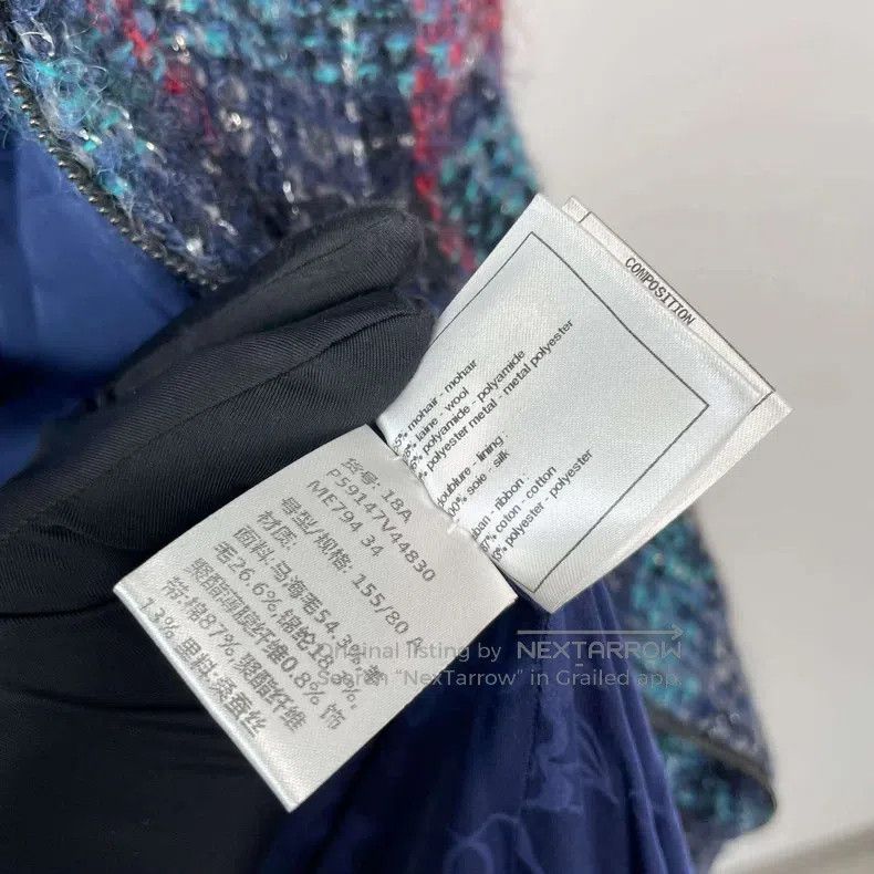 Chanel Chanel Hamburg series red and blue plaid long-sleeved jack Size XXS / US 00 / IT 34 - 6 Thumbnail