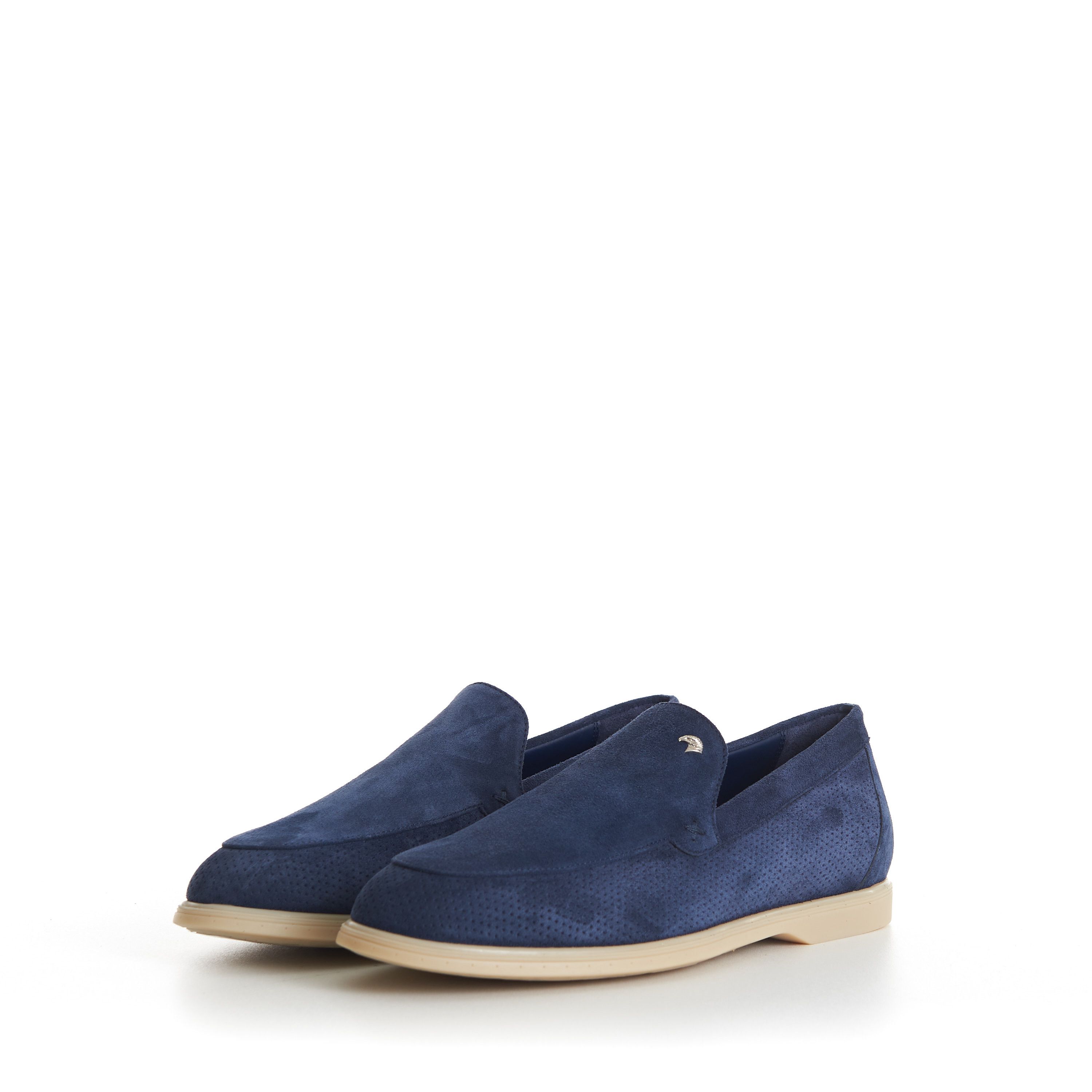 Stefano Ricci Blue Suede Slip-On Loafer - Perforated Size US 8 / EU 41 - 4 Thumbnail